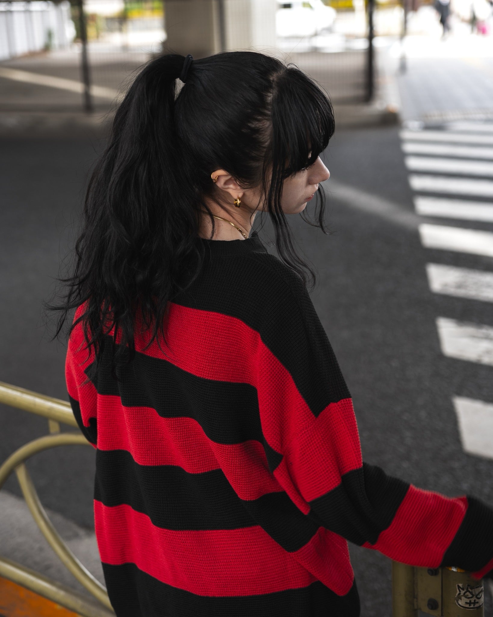 【再販】gibous scorpion mesh chuck border tops red×black