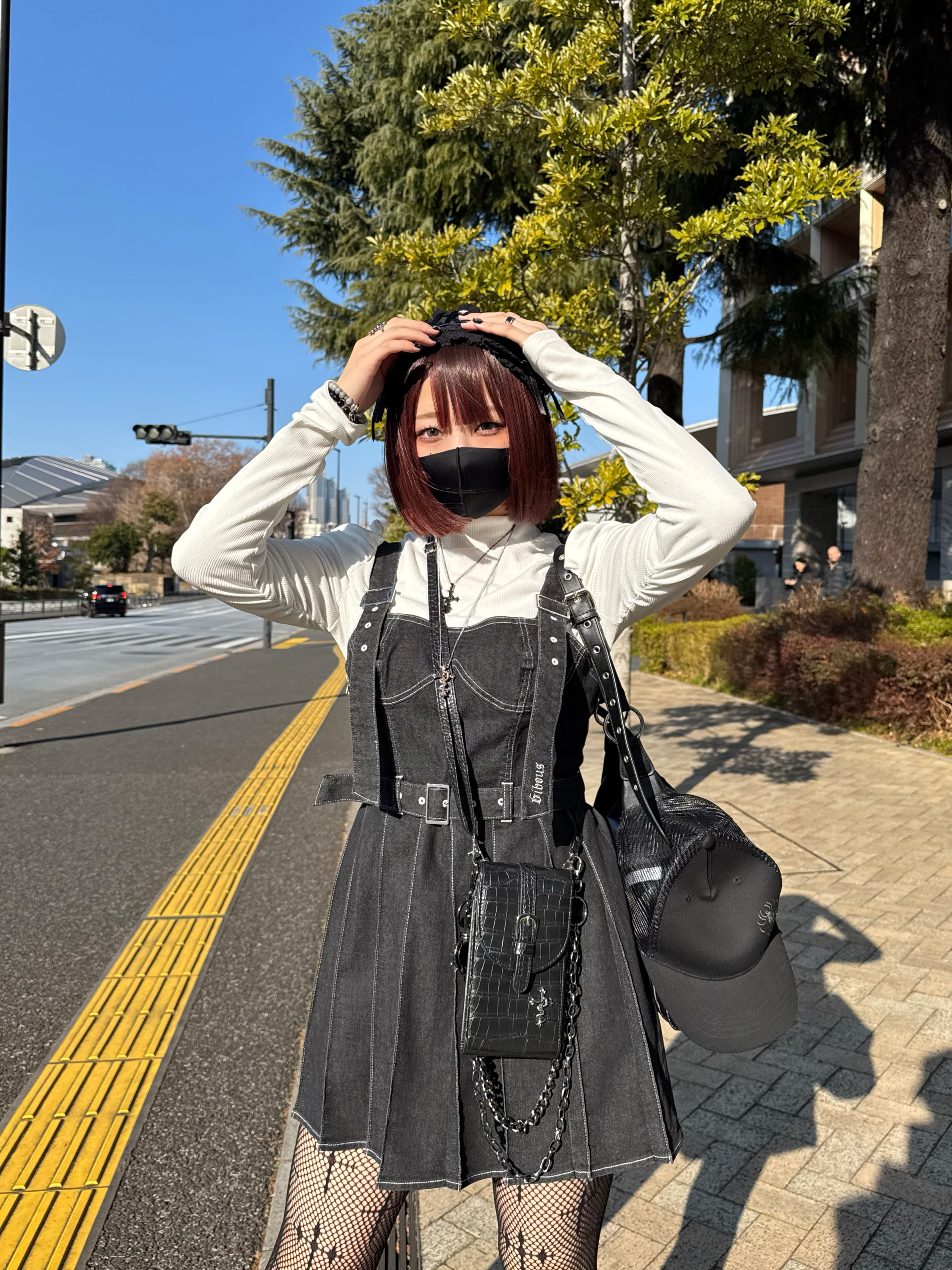 【再販】gibous denim jumper skirt