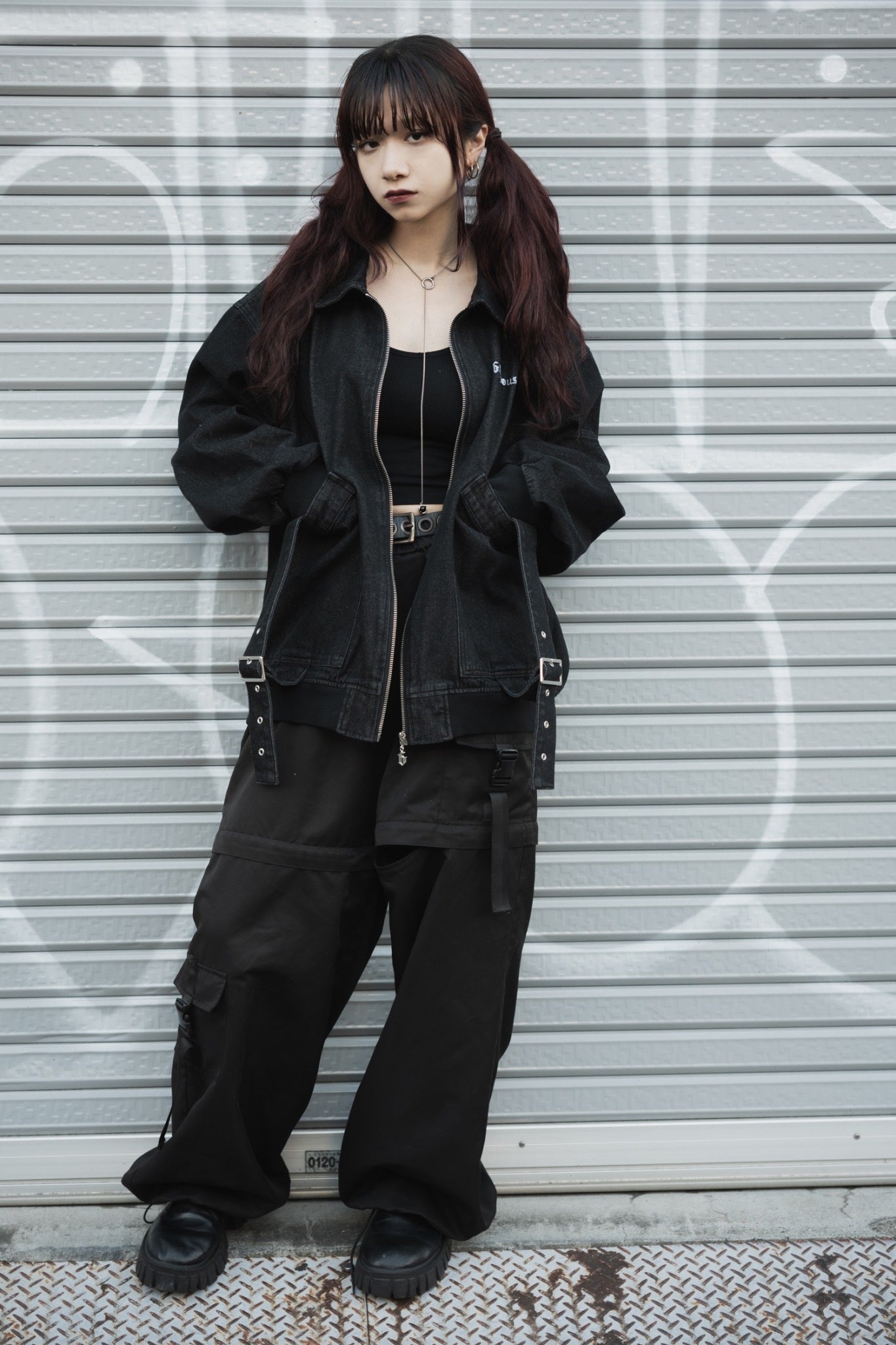 【再販】gibous snake scorpion denim belt jacket