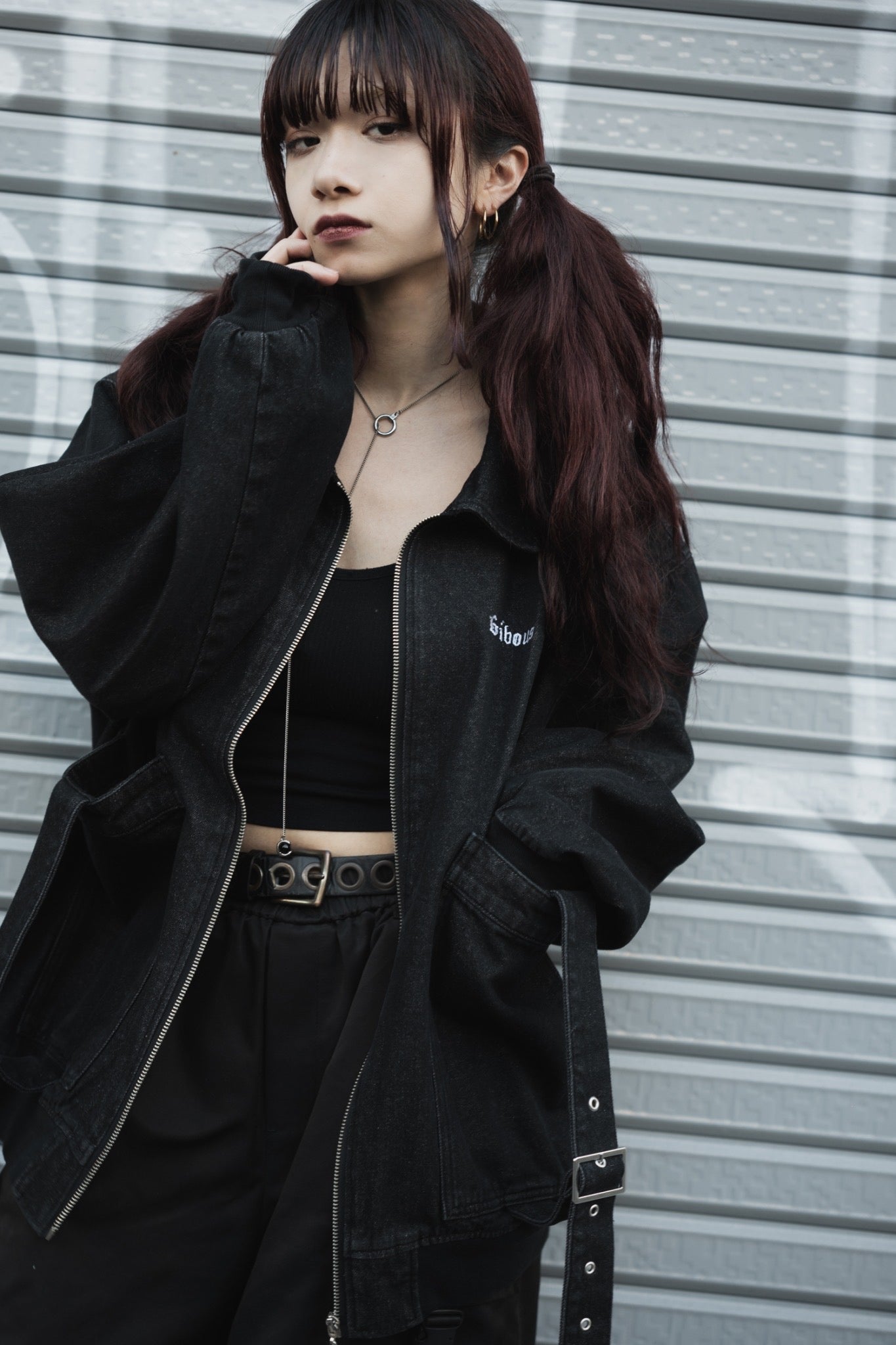 【再販】gibous snake scorpion denim belt jacket