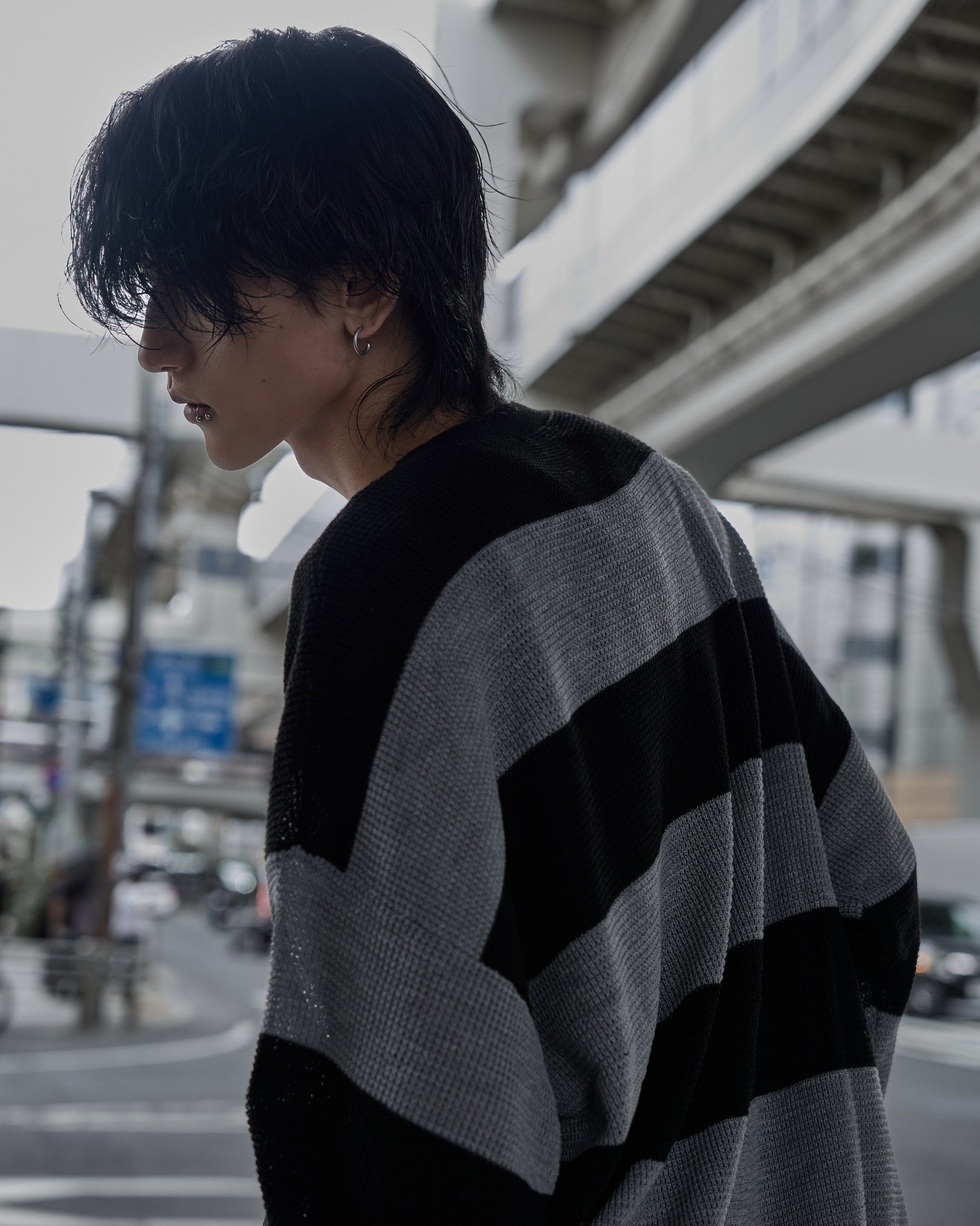 gibous scorpion mesh chuck border tops grey×black