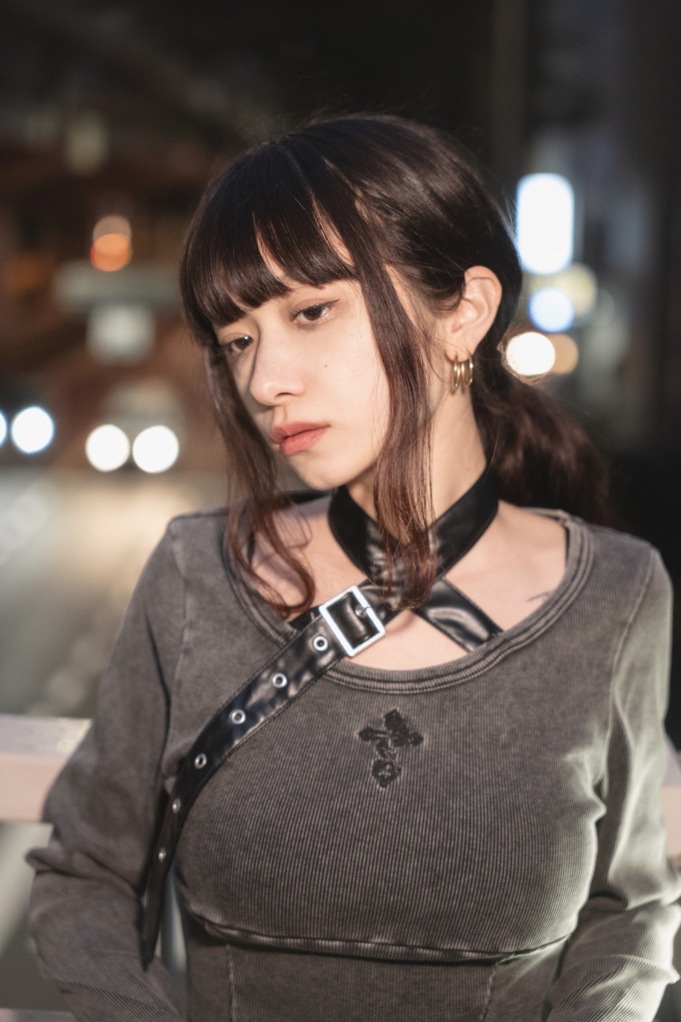 gibous snake cross neck belt 2way