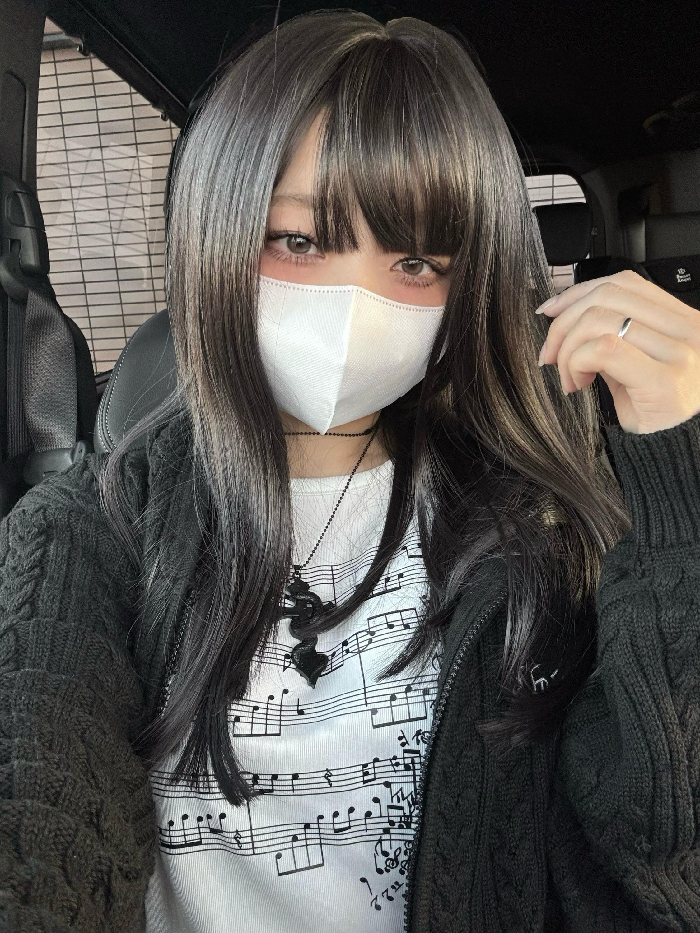 gibous snake cross pierce stock necklace black