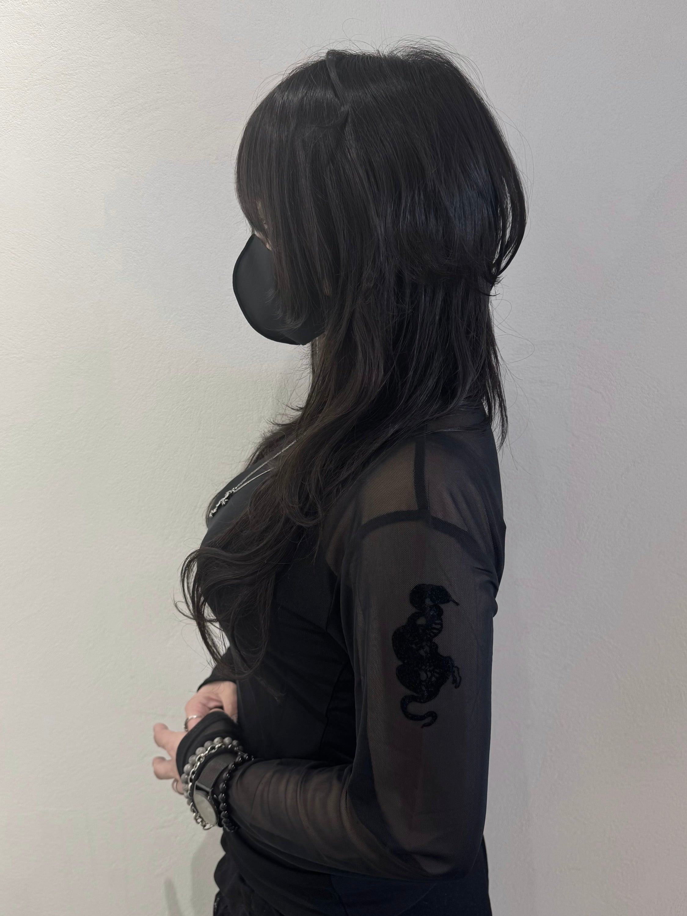 【再販】gibous tattoo sheer tops