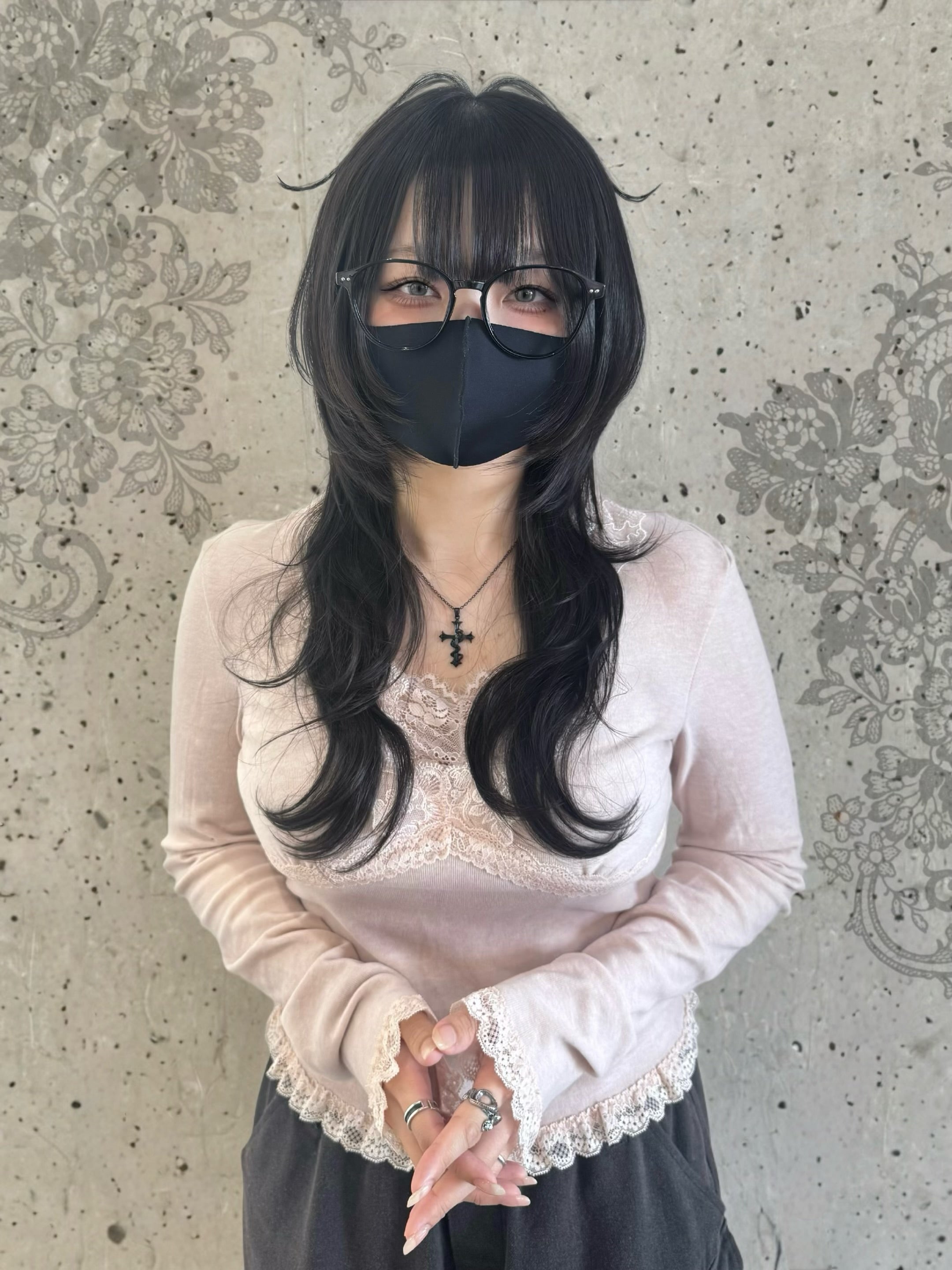 【再販】gibous snake scorpion black rim glasses