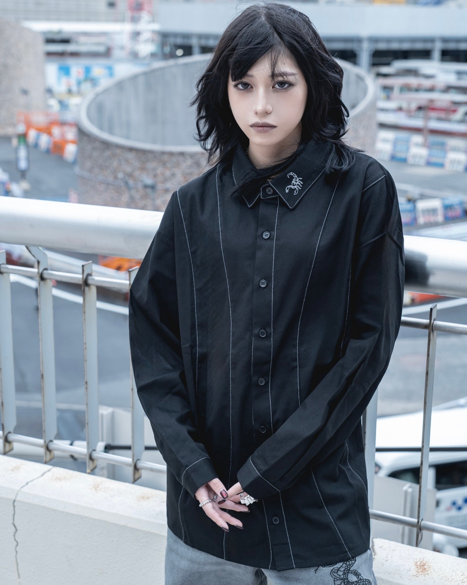 gibous stitch gothic scorpion shirt