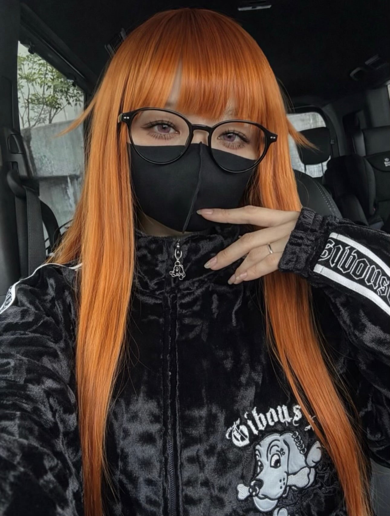 【再販】gibous snake scorpion black rim glasses