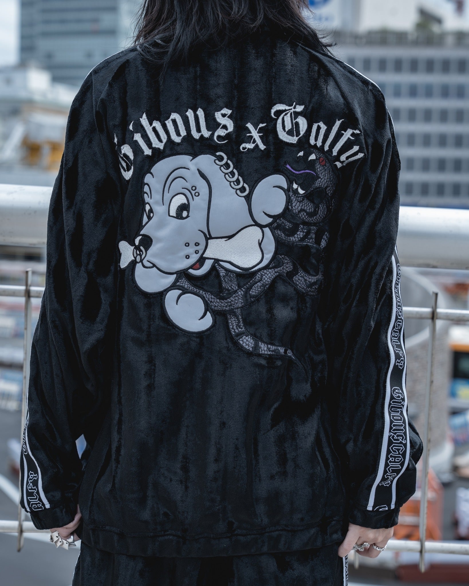 【受注生産】gibous×GALFY velour track jacket set up