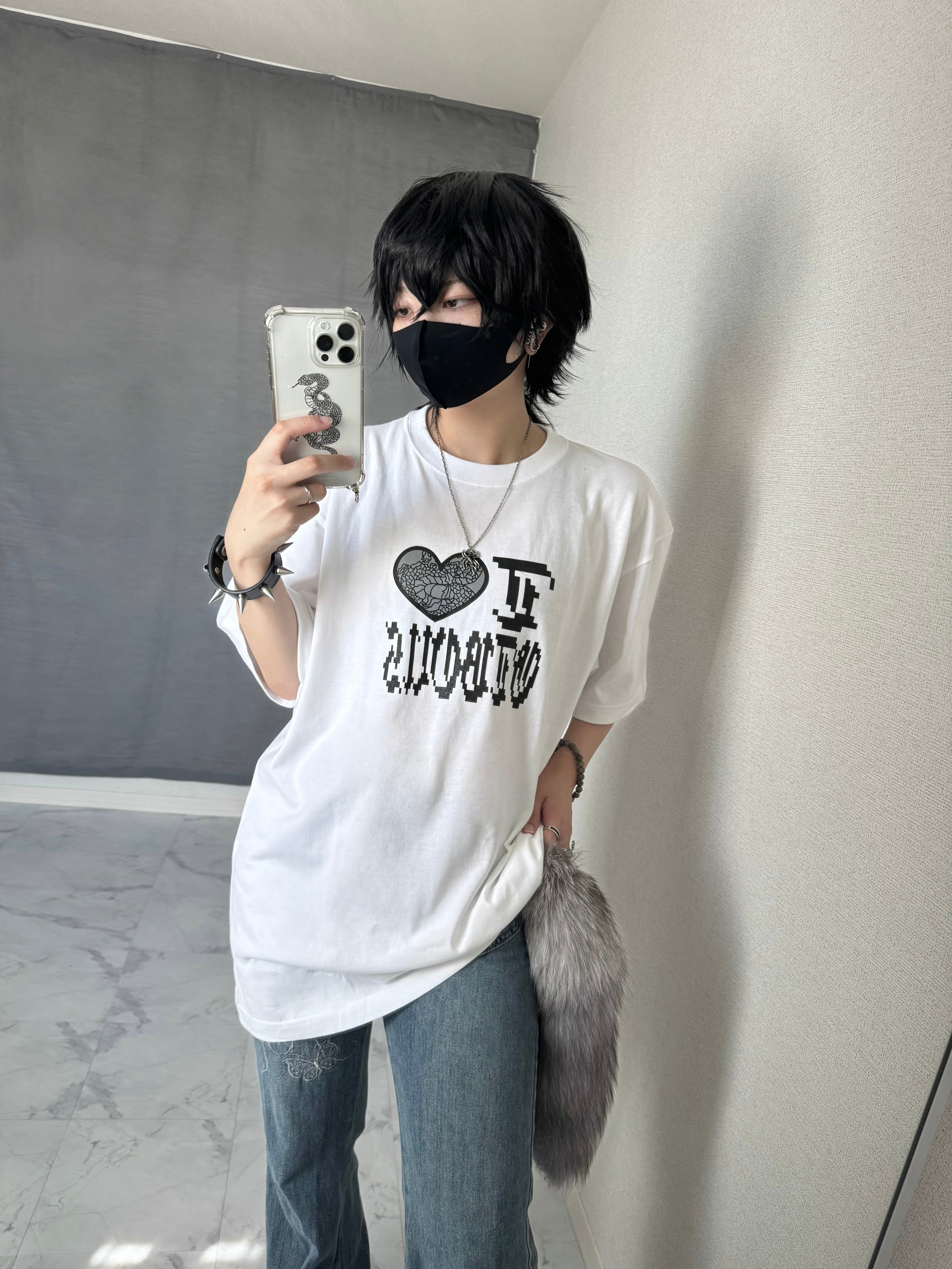 gibous I ♡ t shirt white short/normal