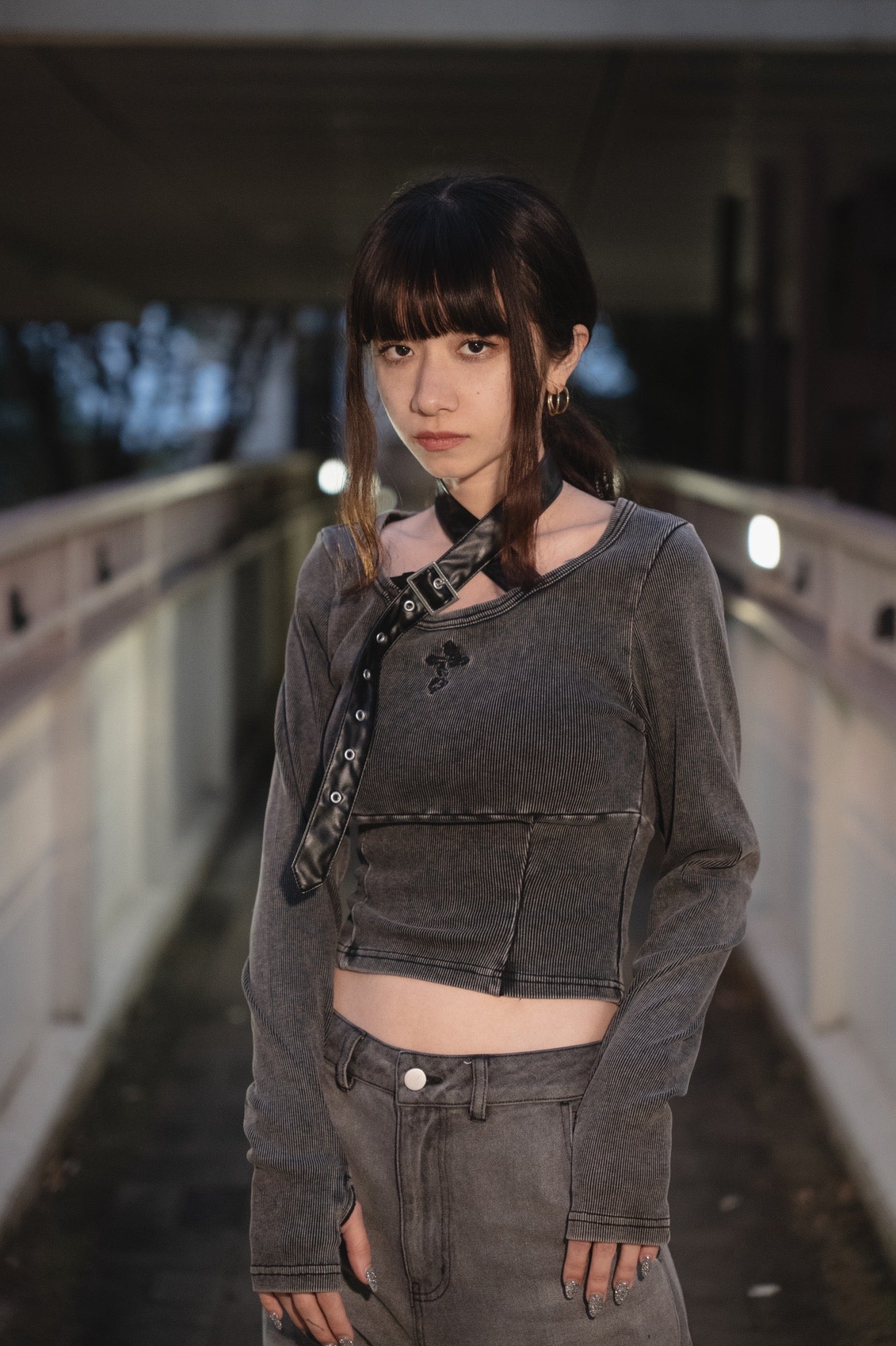 gibous snake cross neck belt 2way