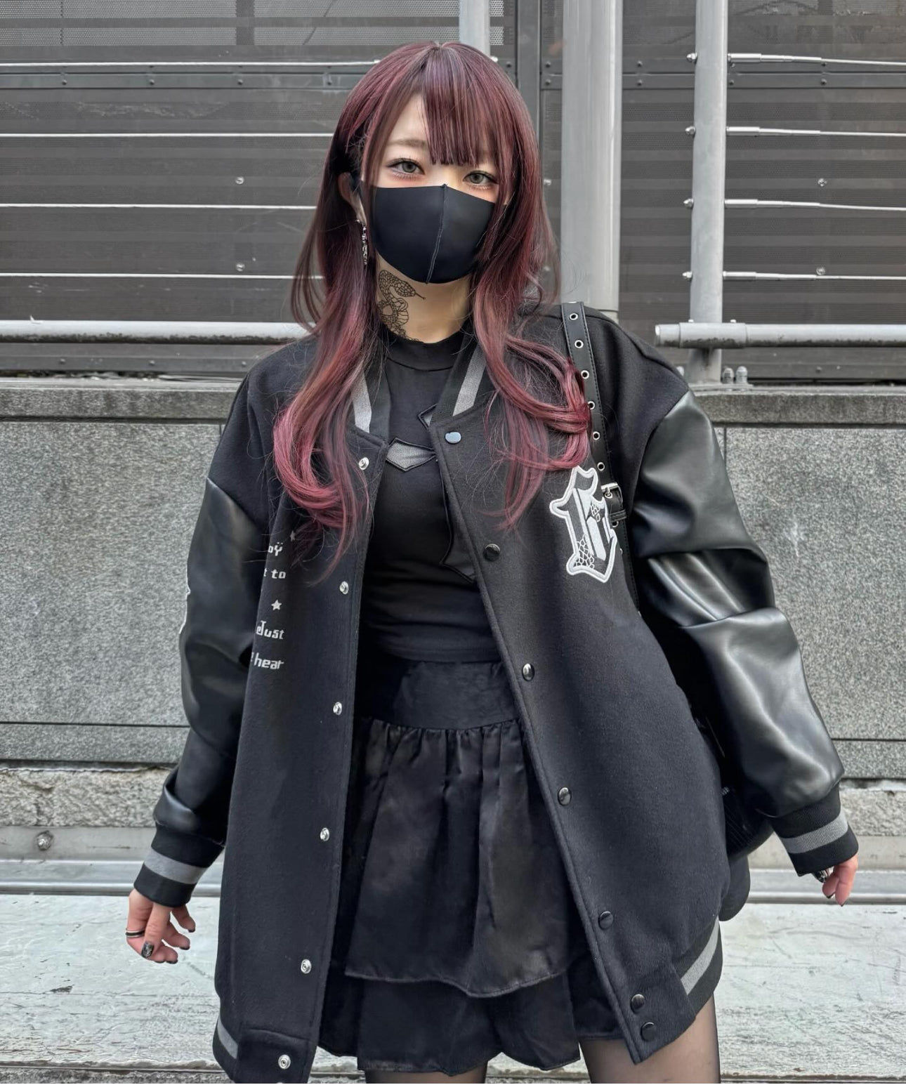 gibous G snake cross dark stadium jacket