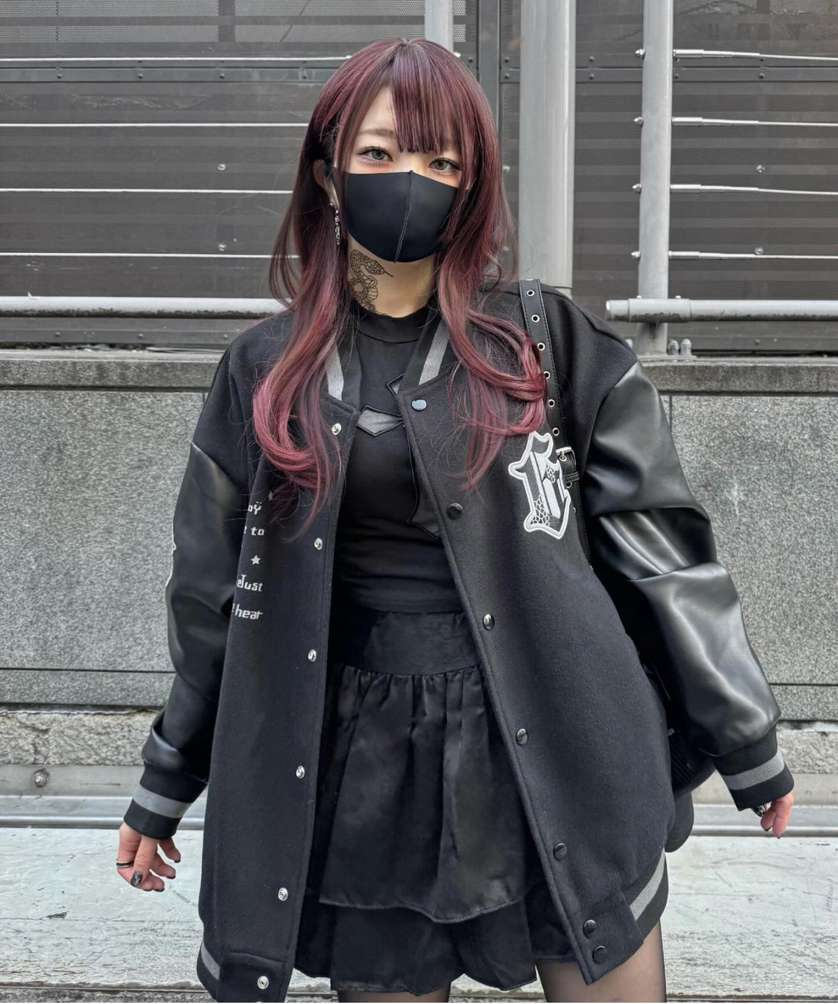 再販】gibous G snake cross dark stadium jacket
