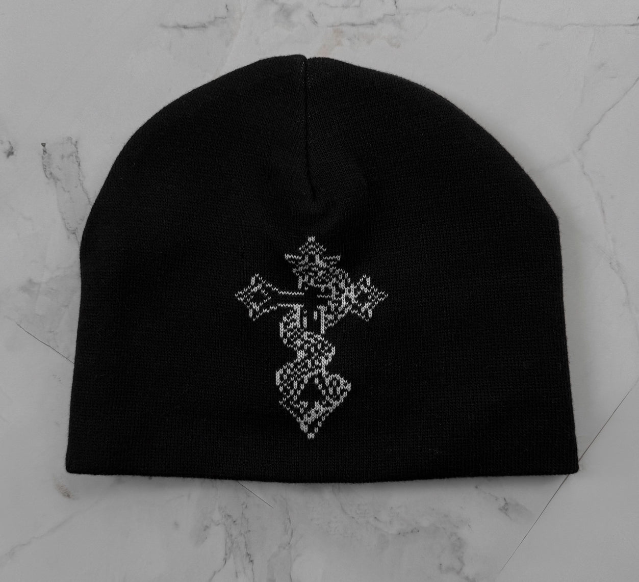 gibous snake cross digital beanie