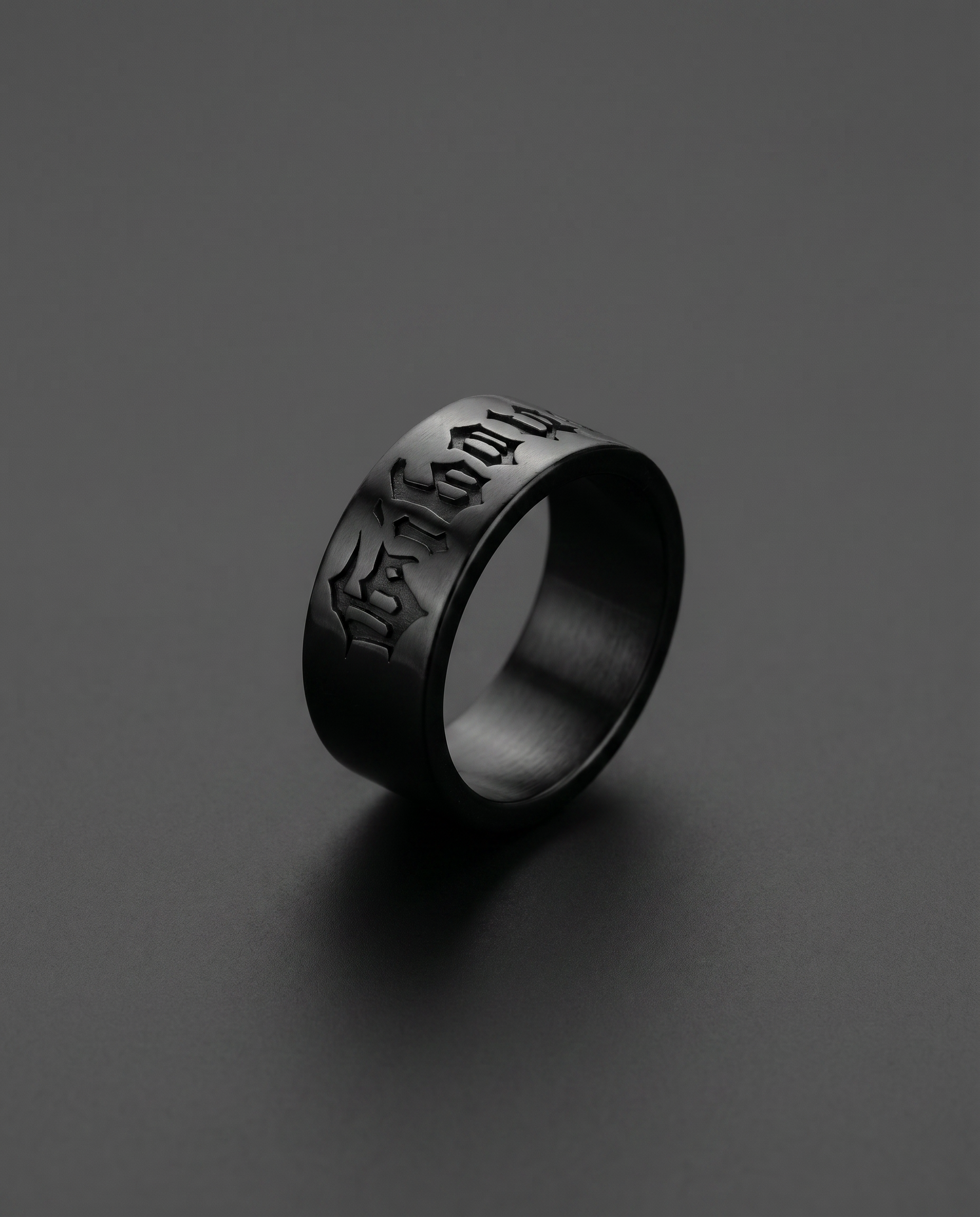 gibous gothic logo ring black