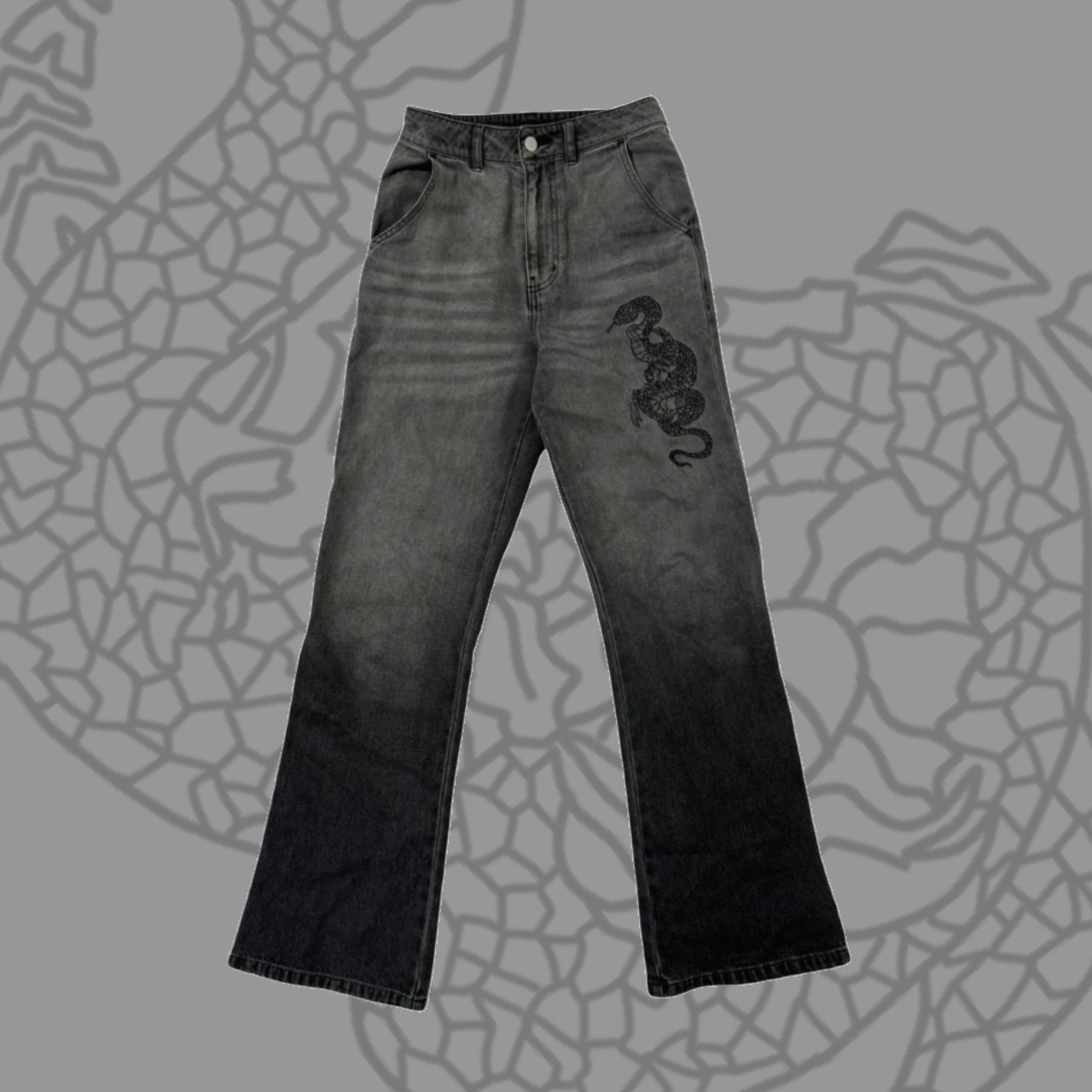 【再販】gibous snake scorpion smokey gradation denim