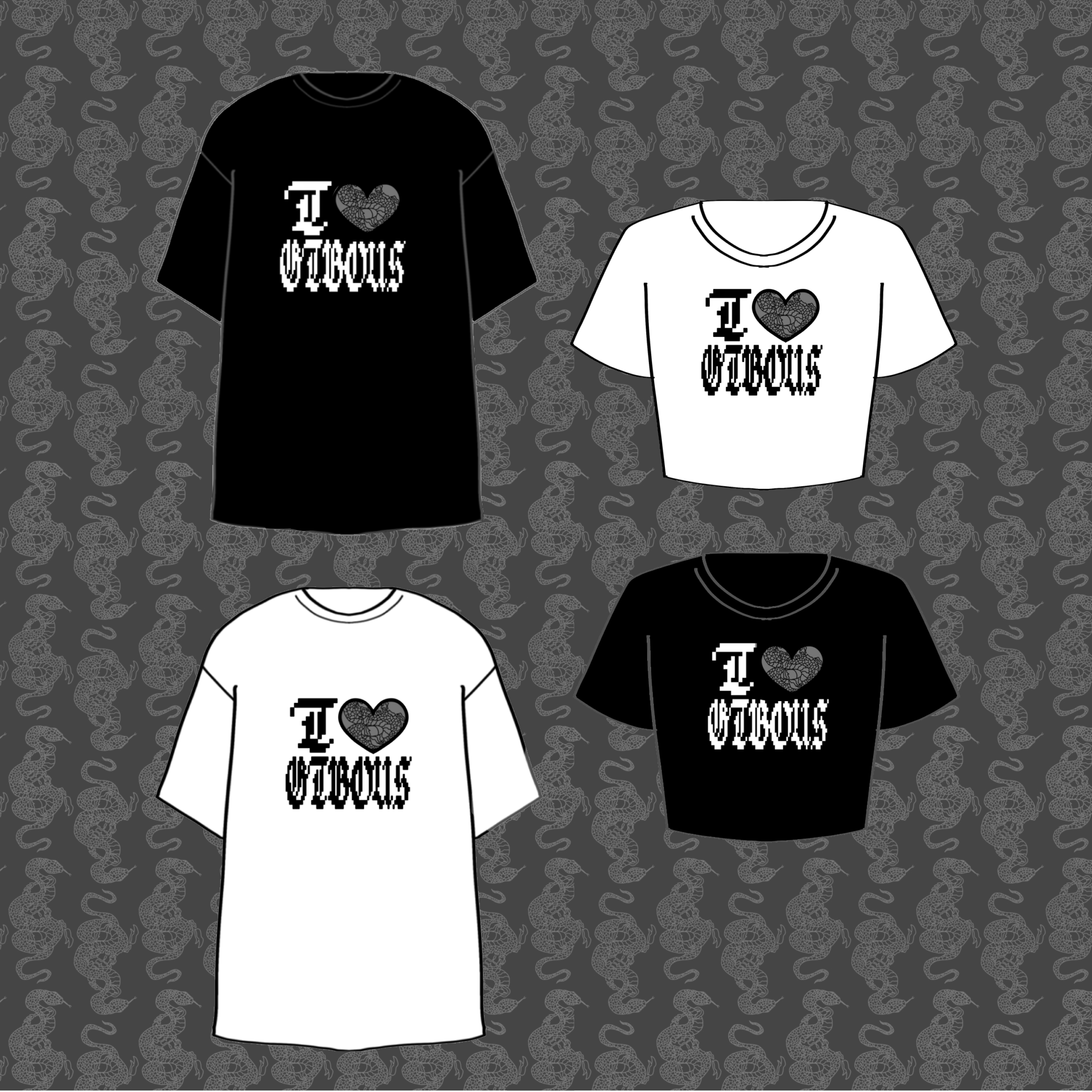 gibous I ♡ t shirt white short/normal