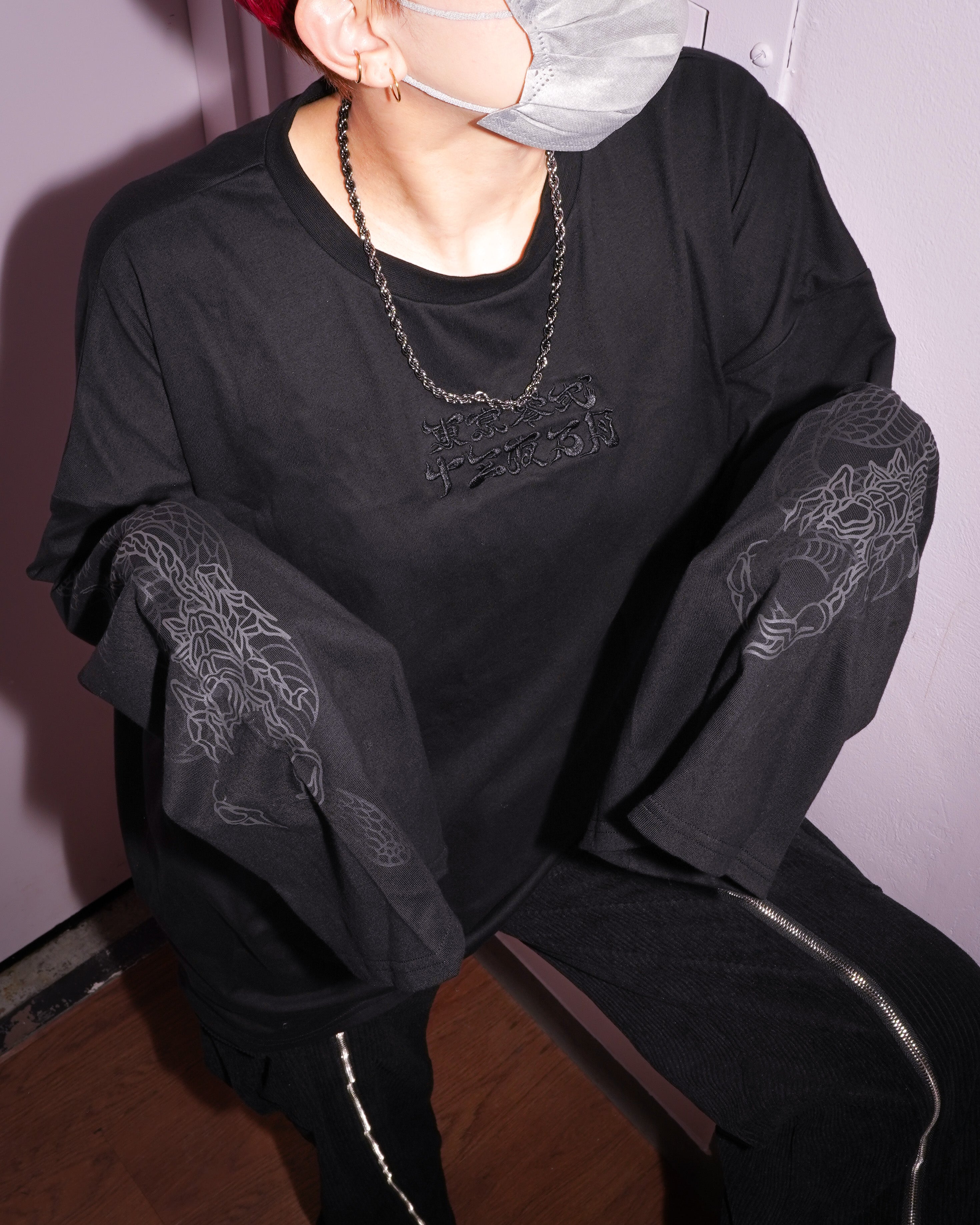 gibous×東京13零式 snakescorpion long t shirt