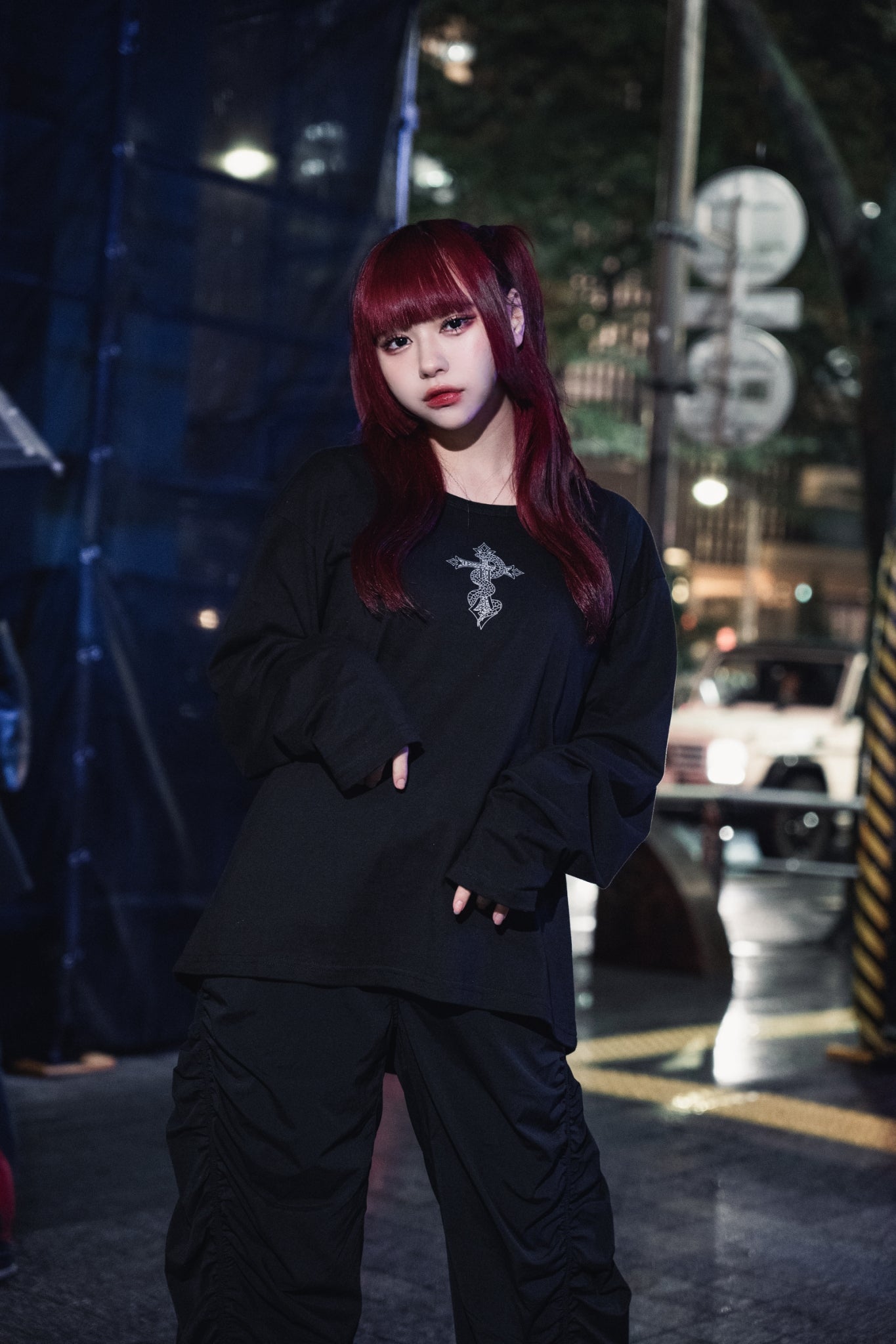 gibous snake cross leopard long t shirt