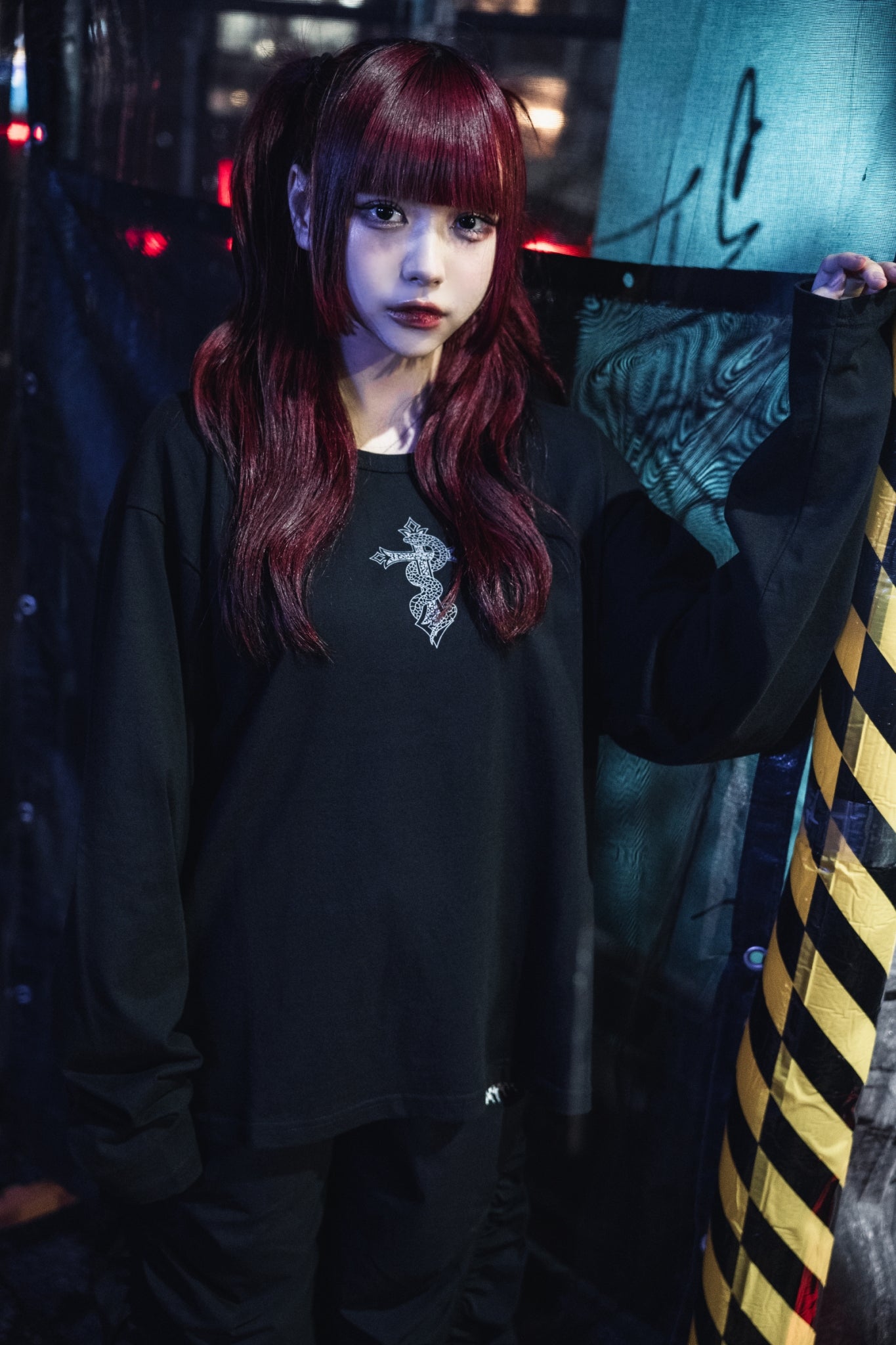 gibous snake cross leopard long t shirt