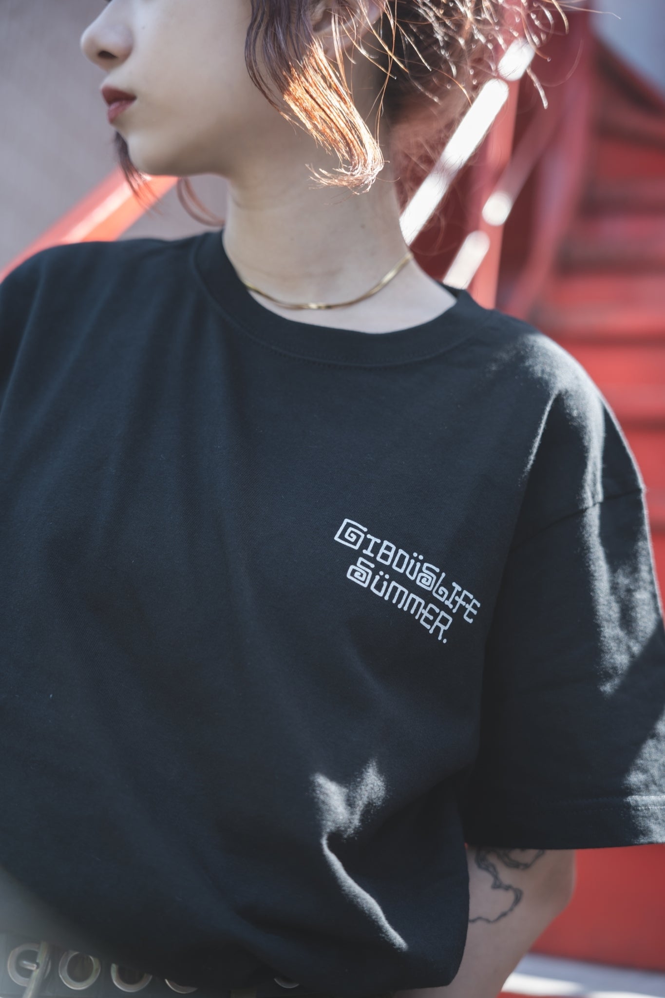 gibous onepoint summer logo tshirt black