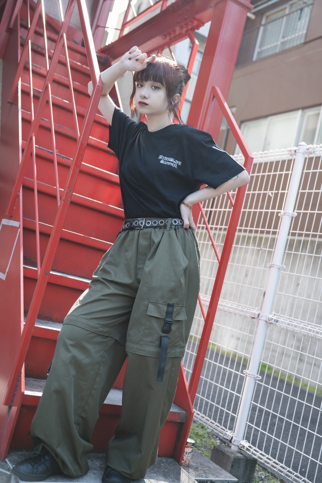 gibous onepoint summer logo tshirt black