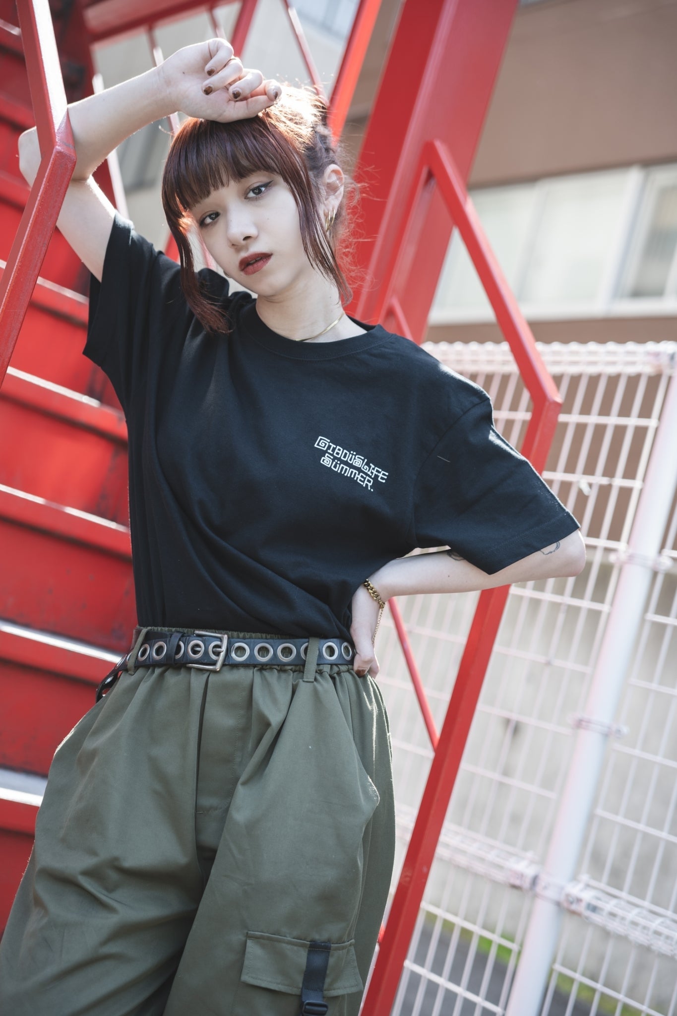 gibous onepoint summer logo tshirt black