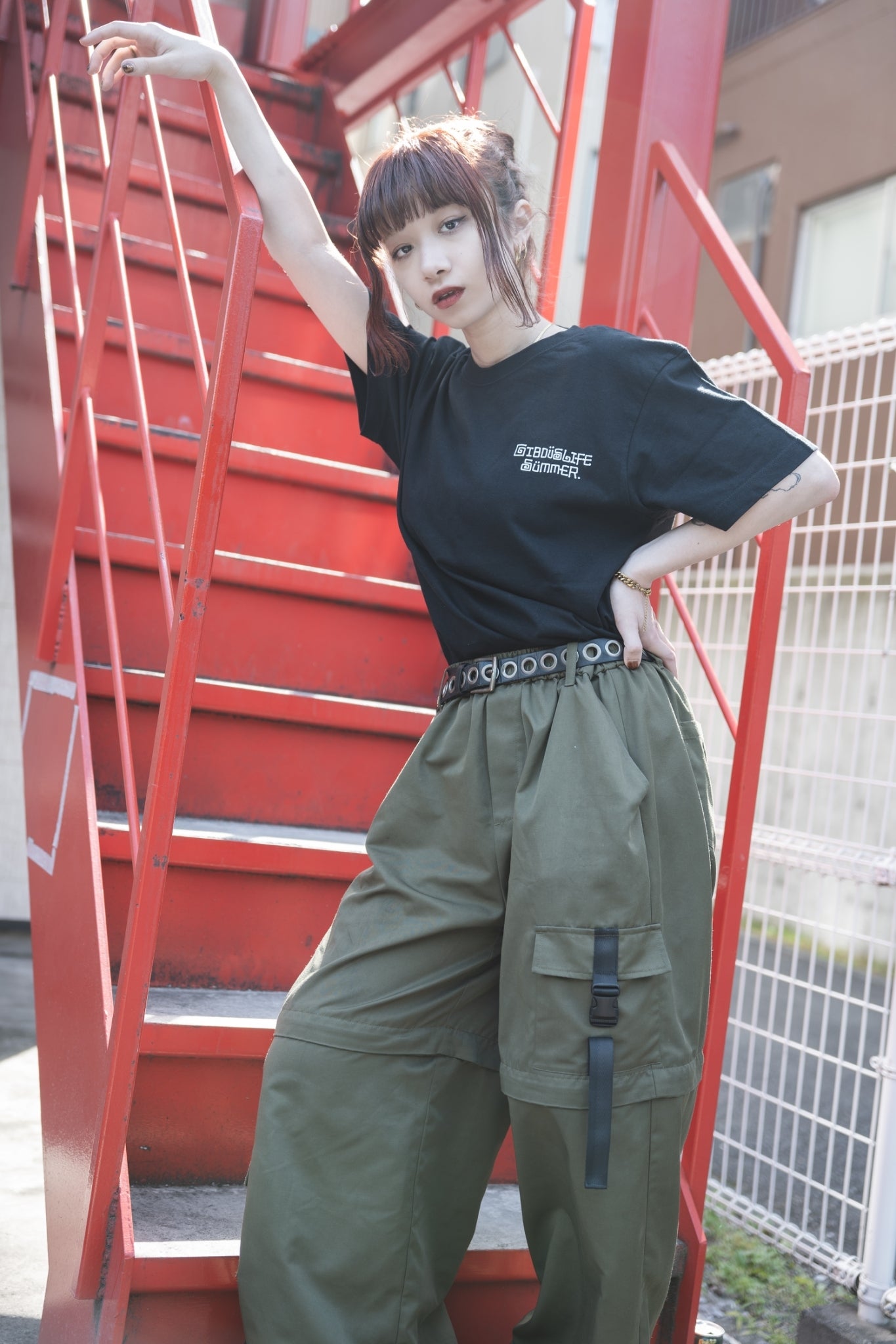 gibous onepoint summer logo tshirt black