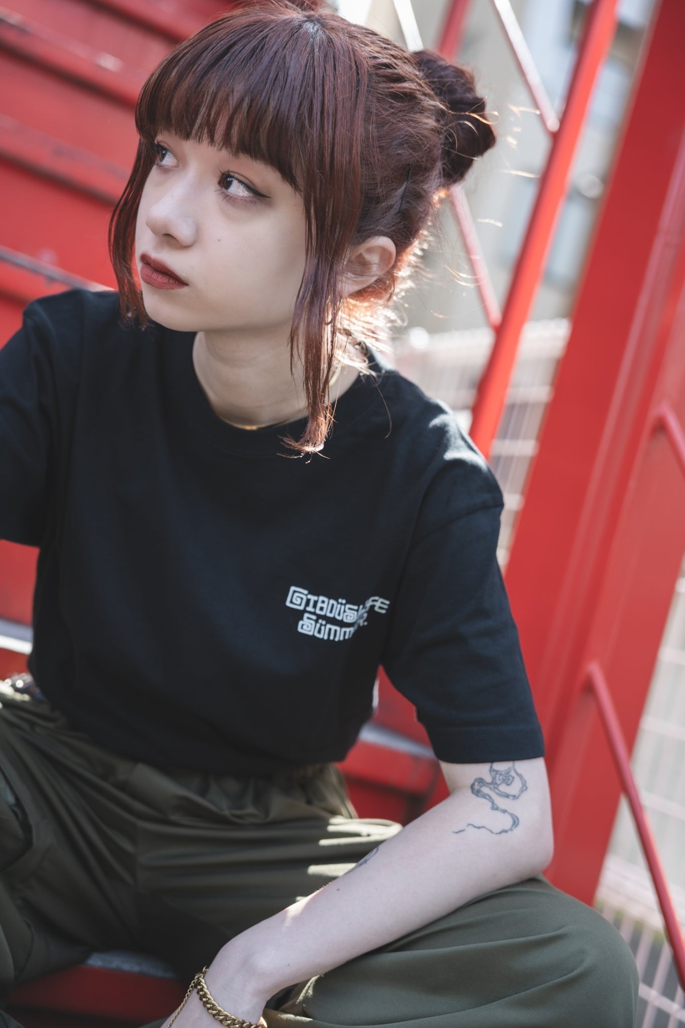 gibous onepoint summer logo tshirt black