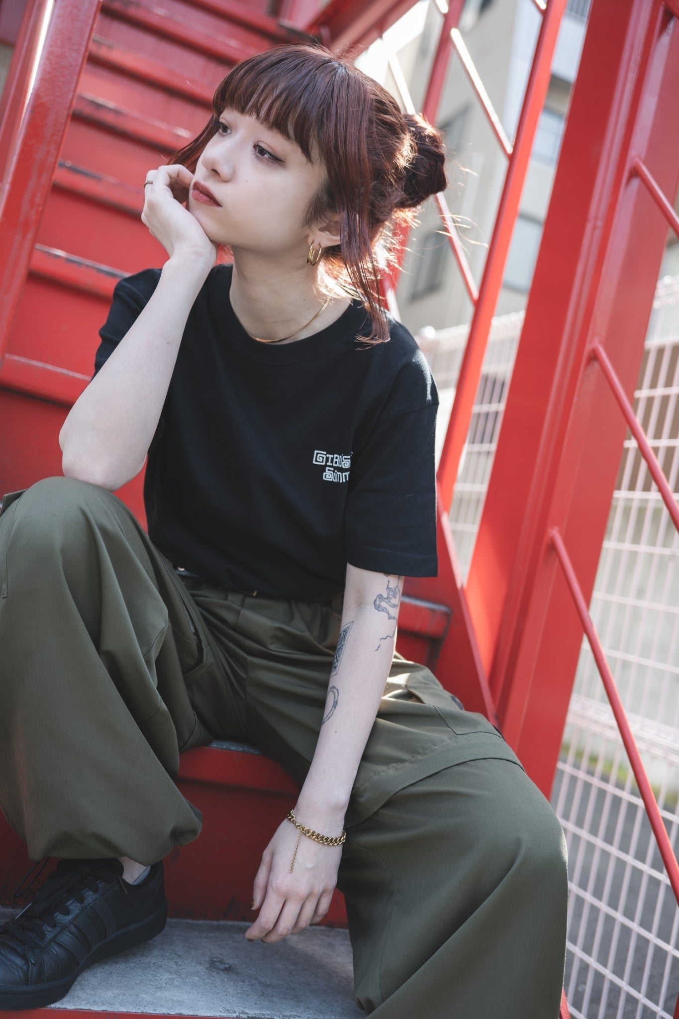 gibous onepoint summer logo tshirt black