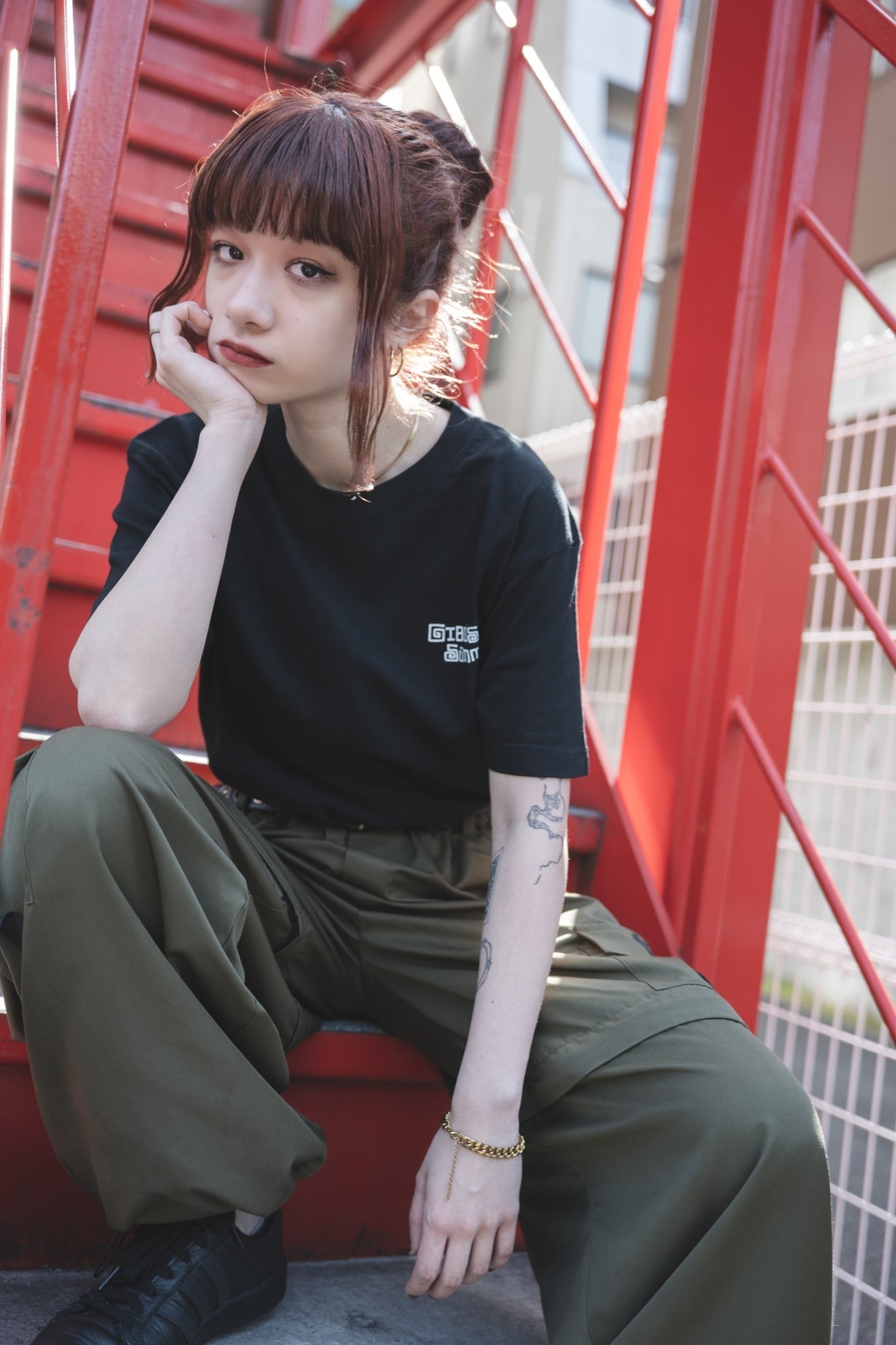 gibous onepoint summer logo tshirt black