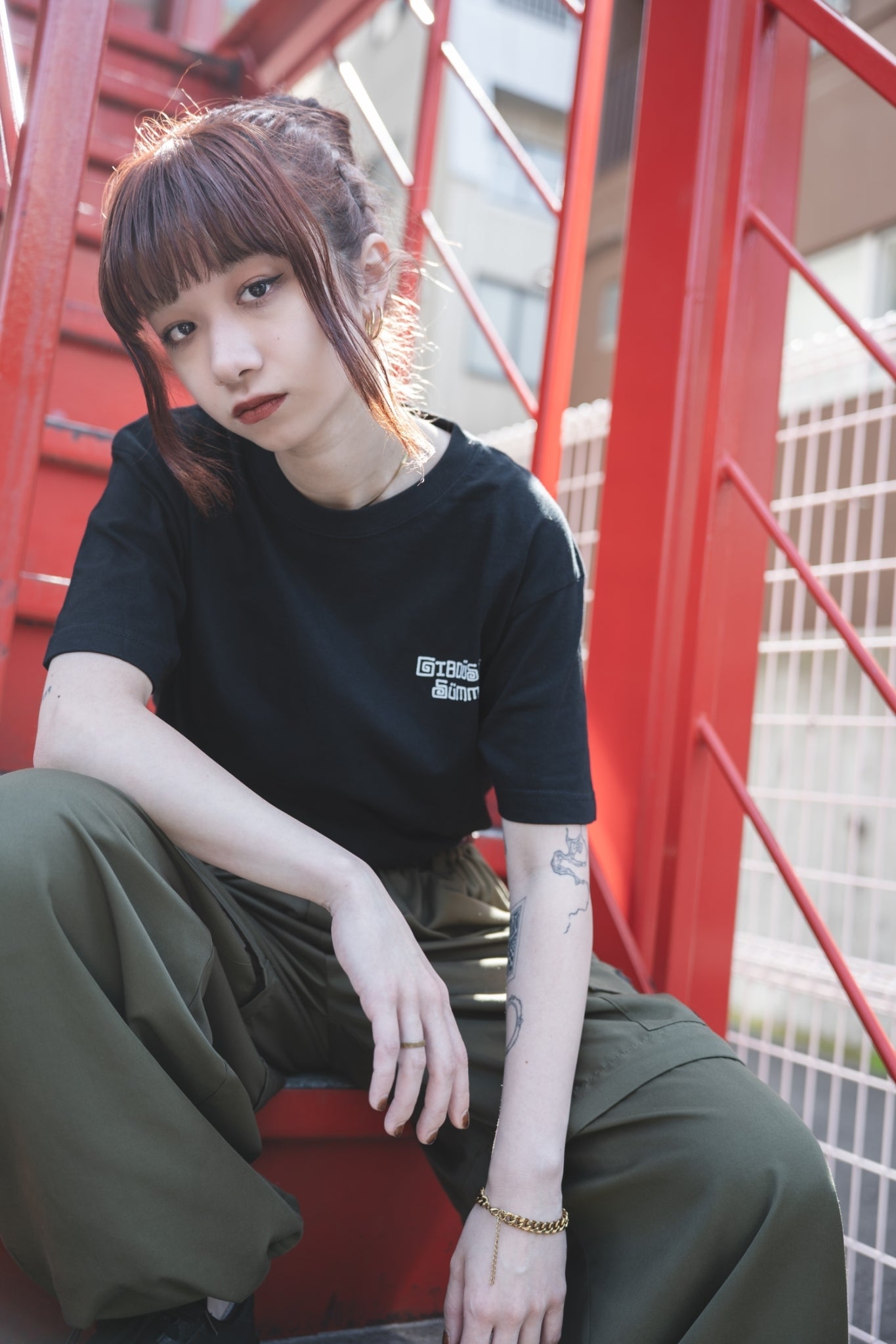 gibous onepoint summer logo tshirt black