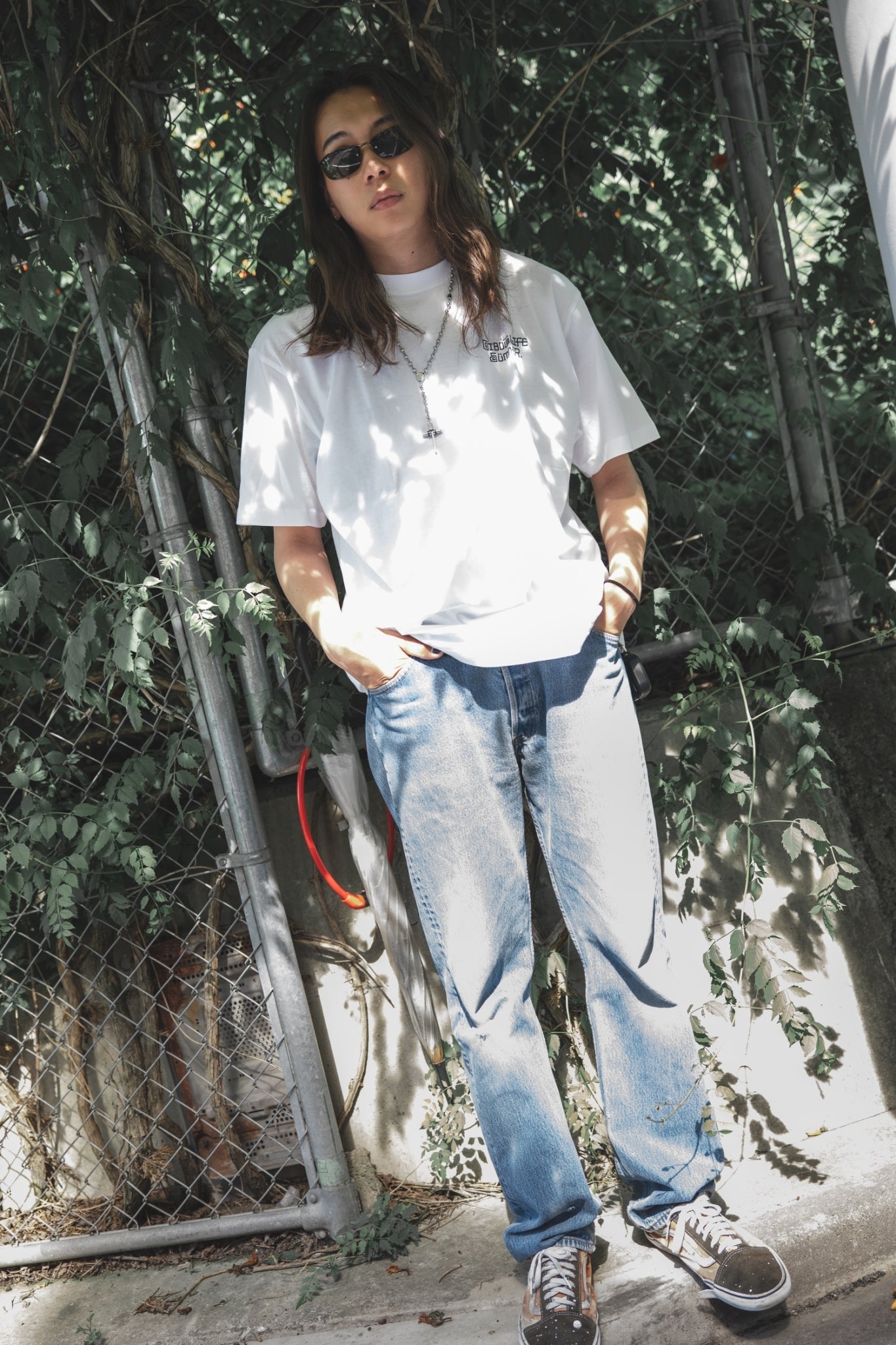 gibous onepoint summer logo tshirt white