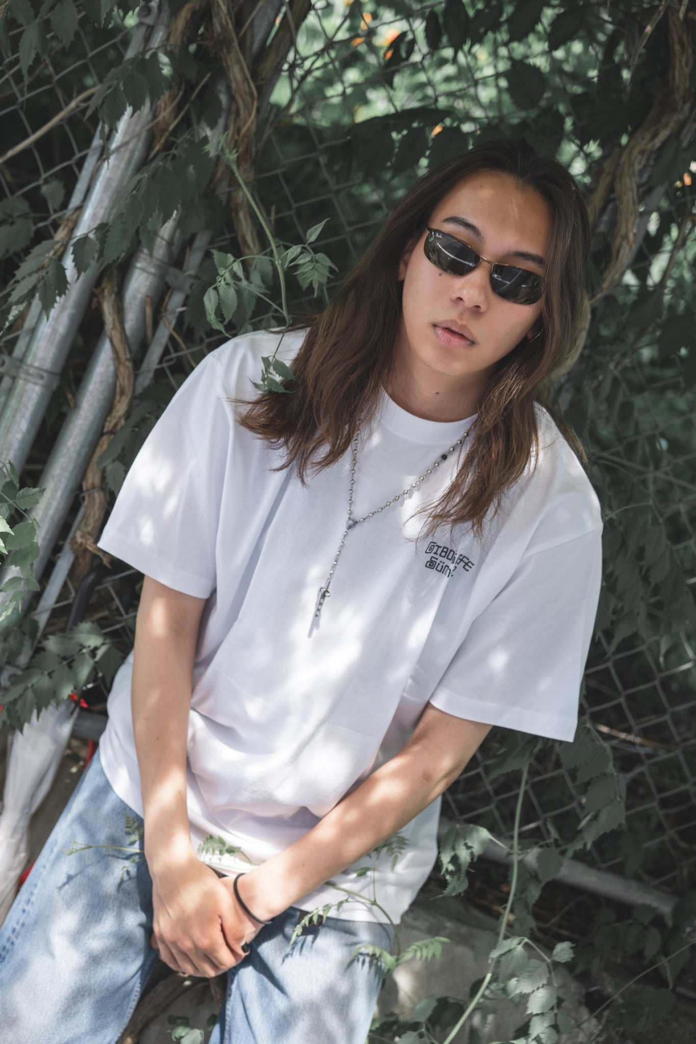 gibous onepoint summer logo tshirt white