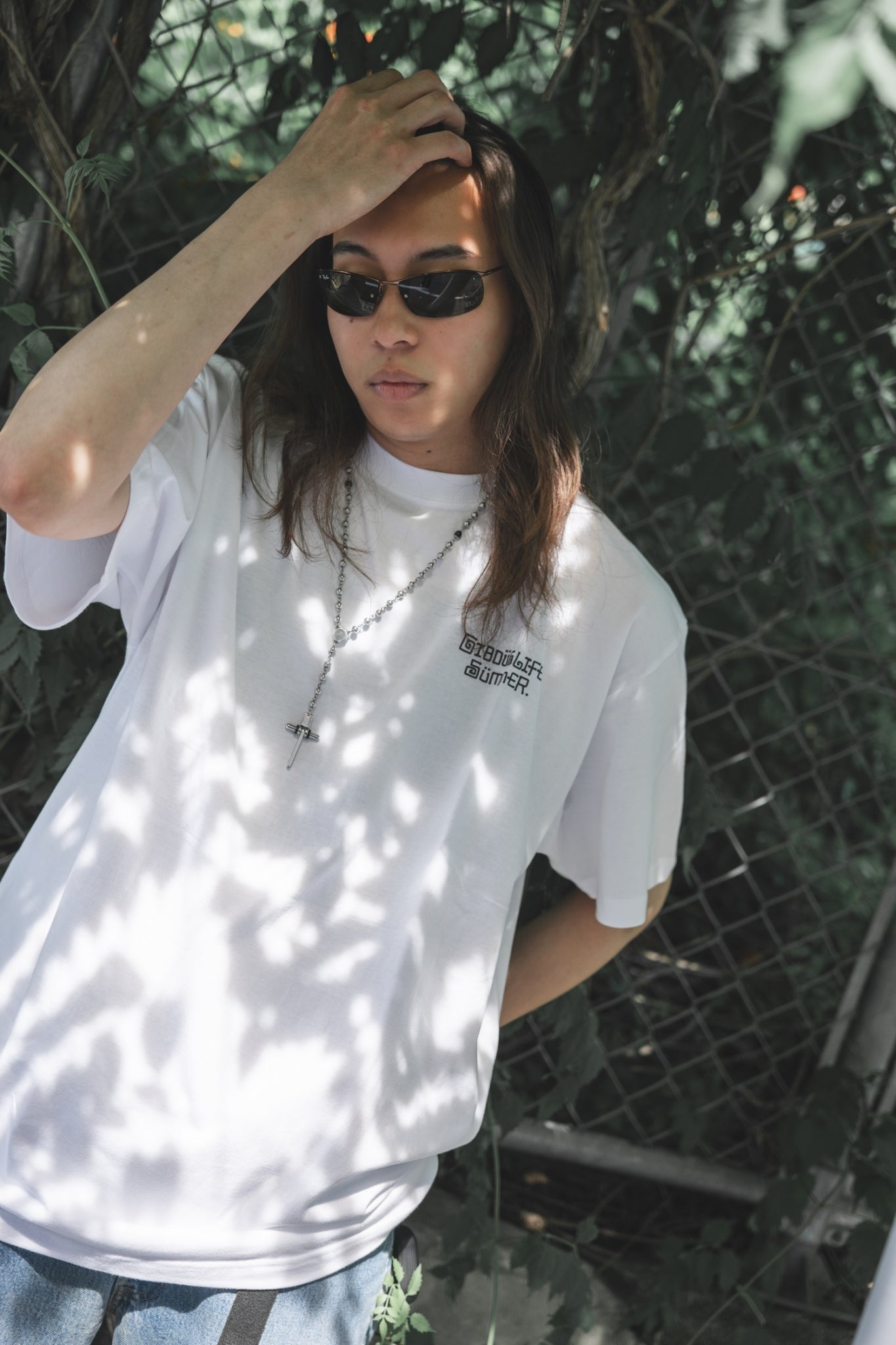gibous onepoint summer logo tshirt white