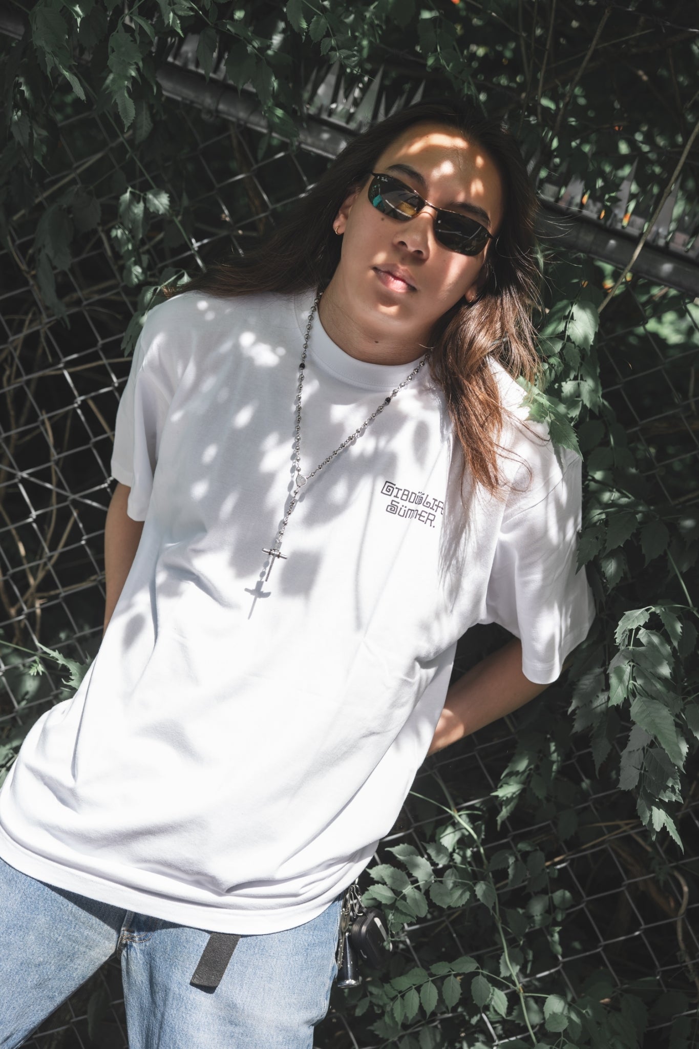 gibous onepoint summer logo tshirt white