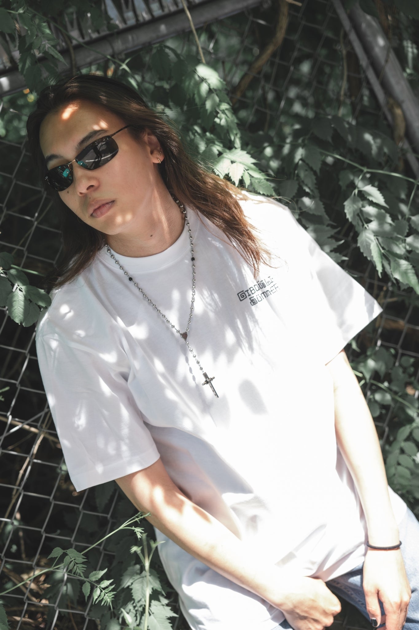 gibous onepoint summer logo tshirt white