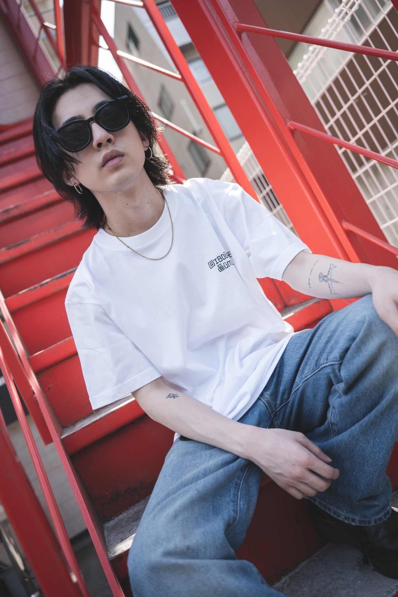 gibous onepoint summer logo tshirt white