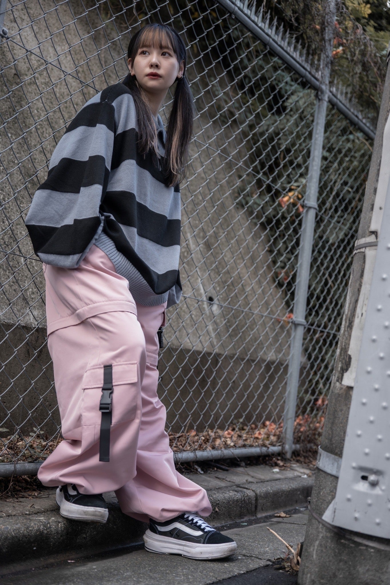 【再販】gibous scorpion zipper cargo trousers pink