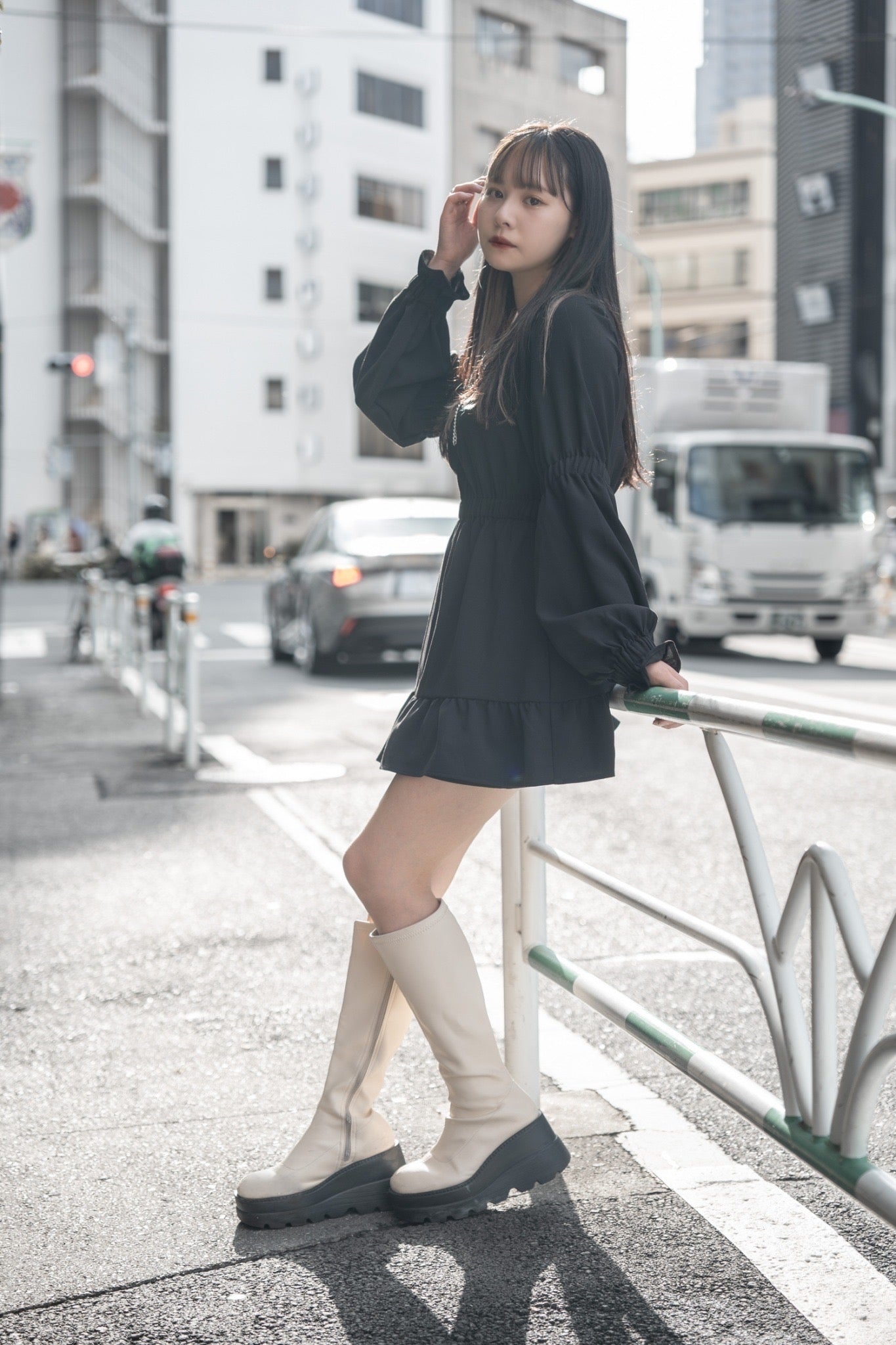 【再販】gibous chain puff sleeves onepiece