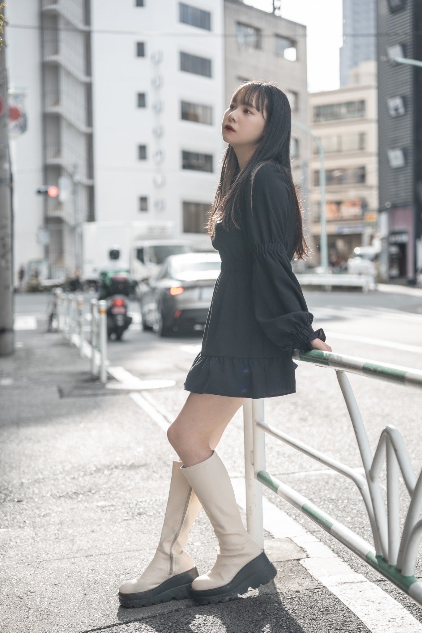 【再販】gibous chain puff sleeves onepiece