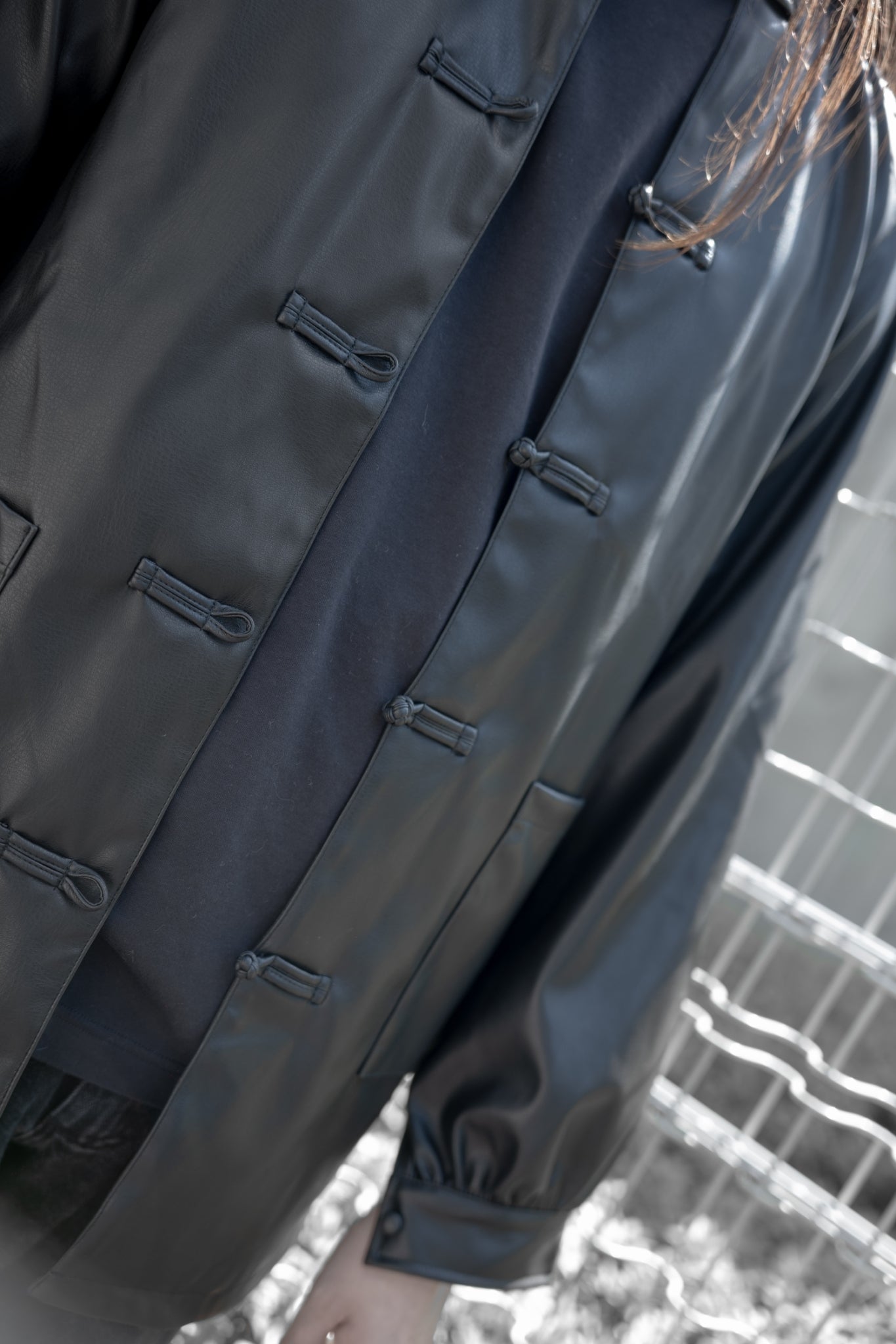 gibous fake leather china jacket