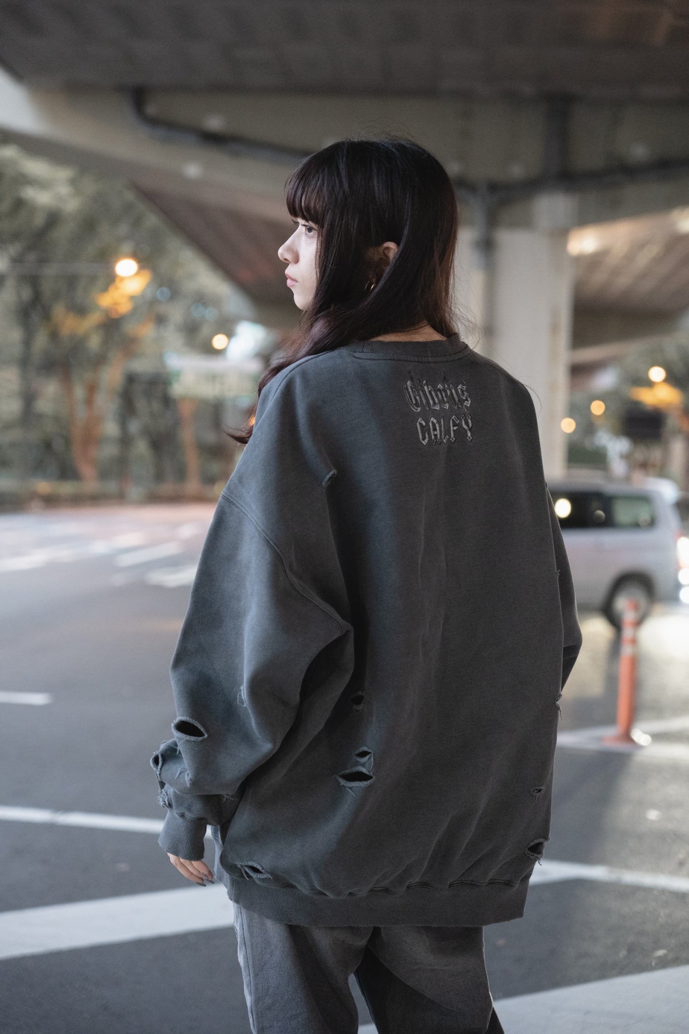 【受注生産】gibous×GALFY snake dog damage trainer ink black