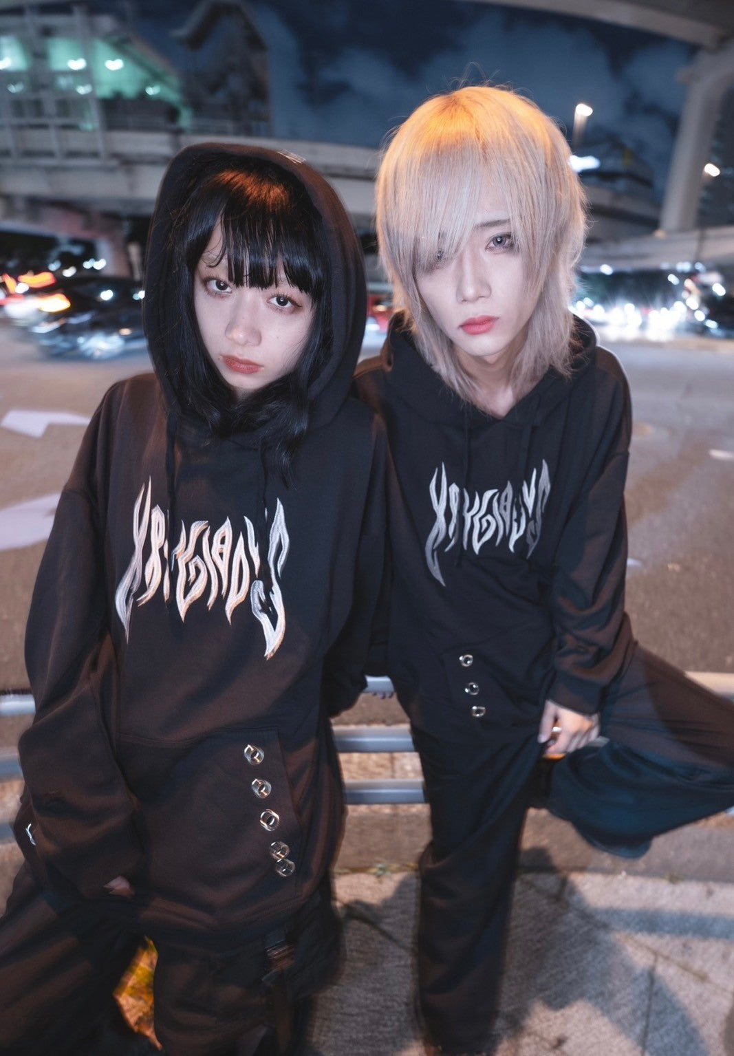 gibous×kry eyelet punk parker