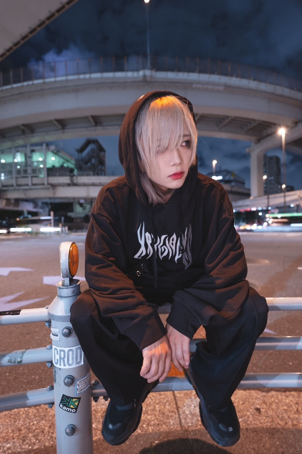 gibous×kry eyelet punk parker