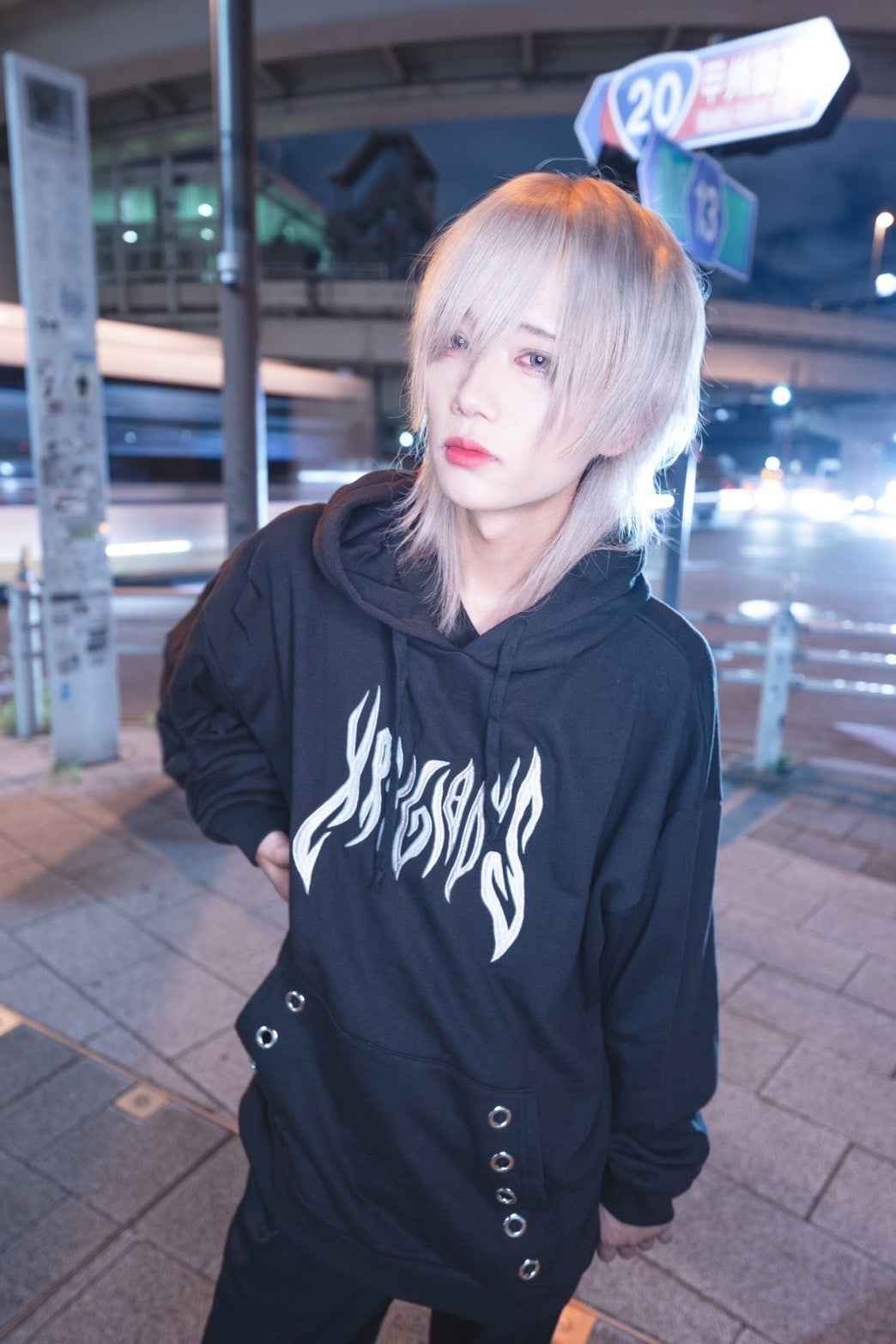 gibous×kry eyelet punk parker