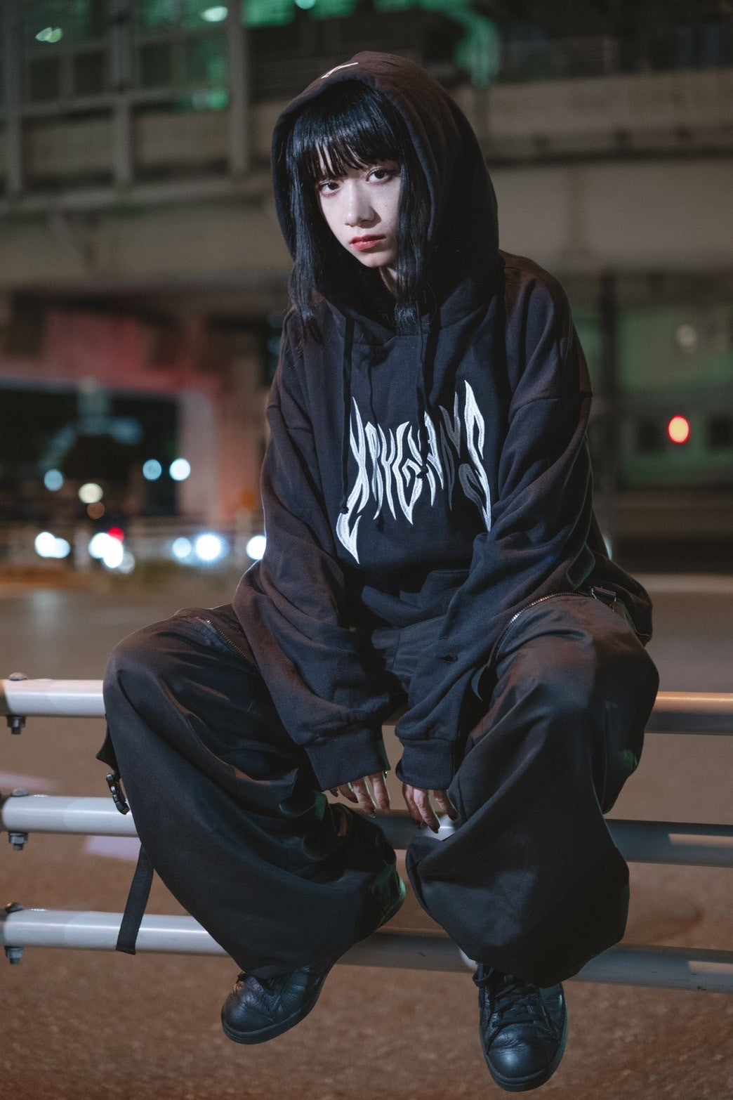 gibous×kry eyelet punk parker