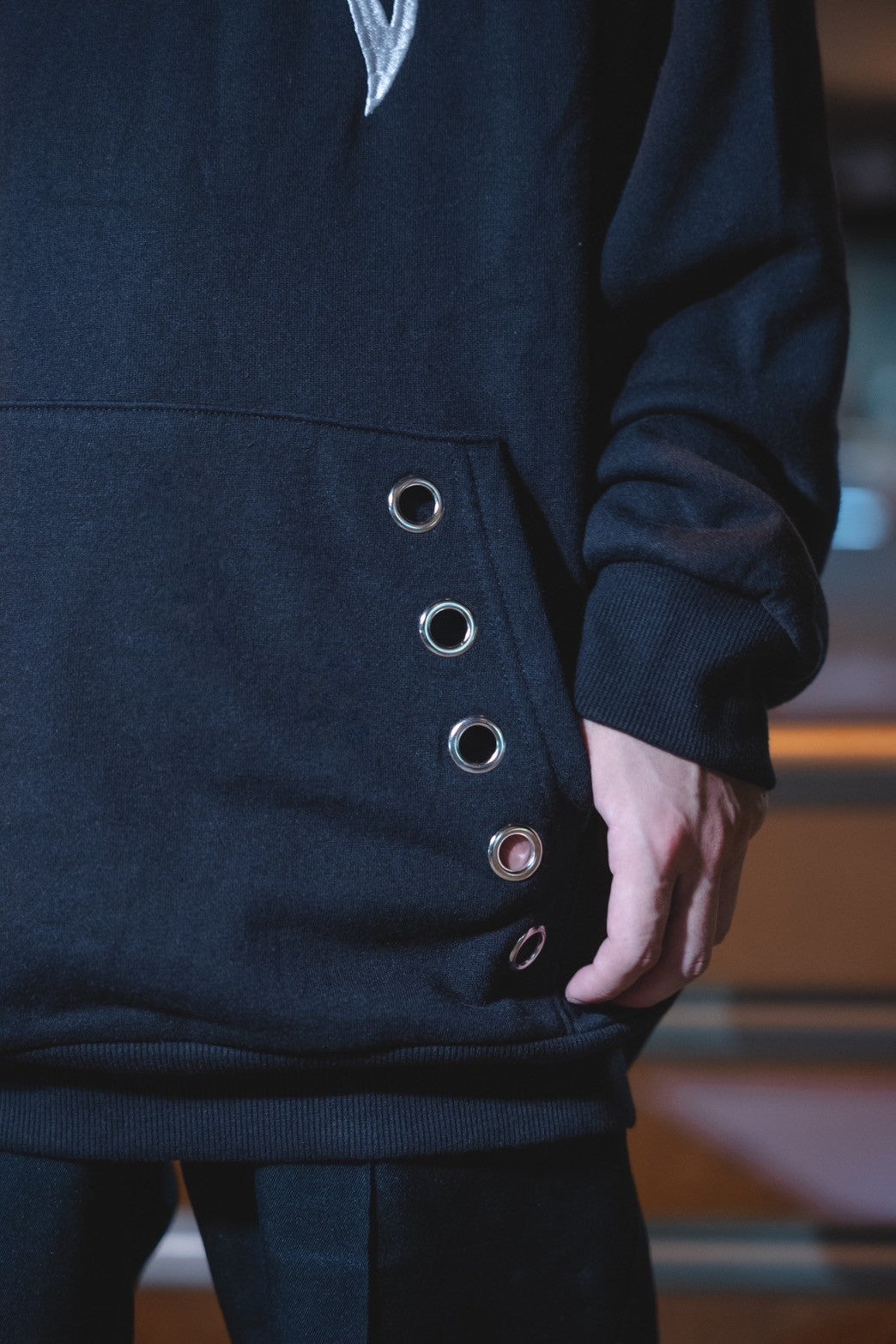 gibous×kry eyelet punk parker
