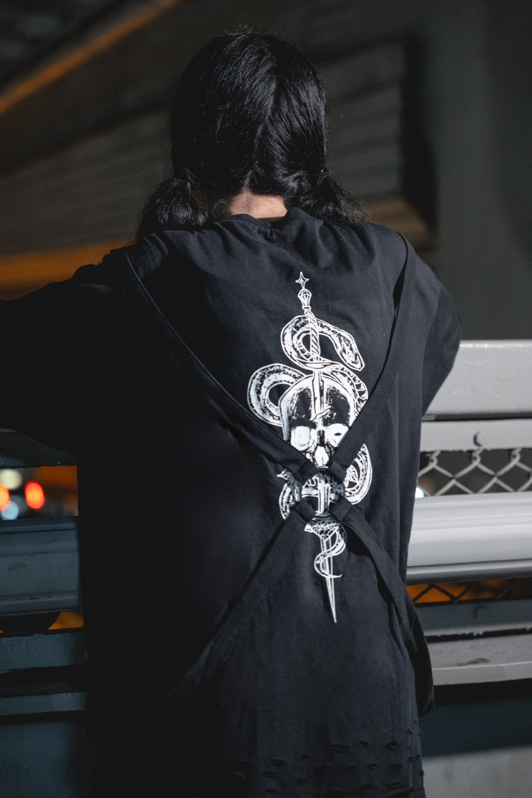 gibous×kry cross belt long t shirt