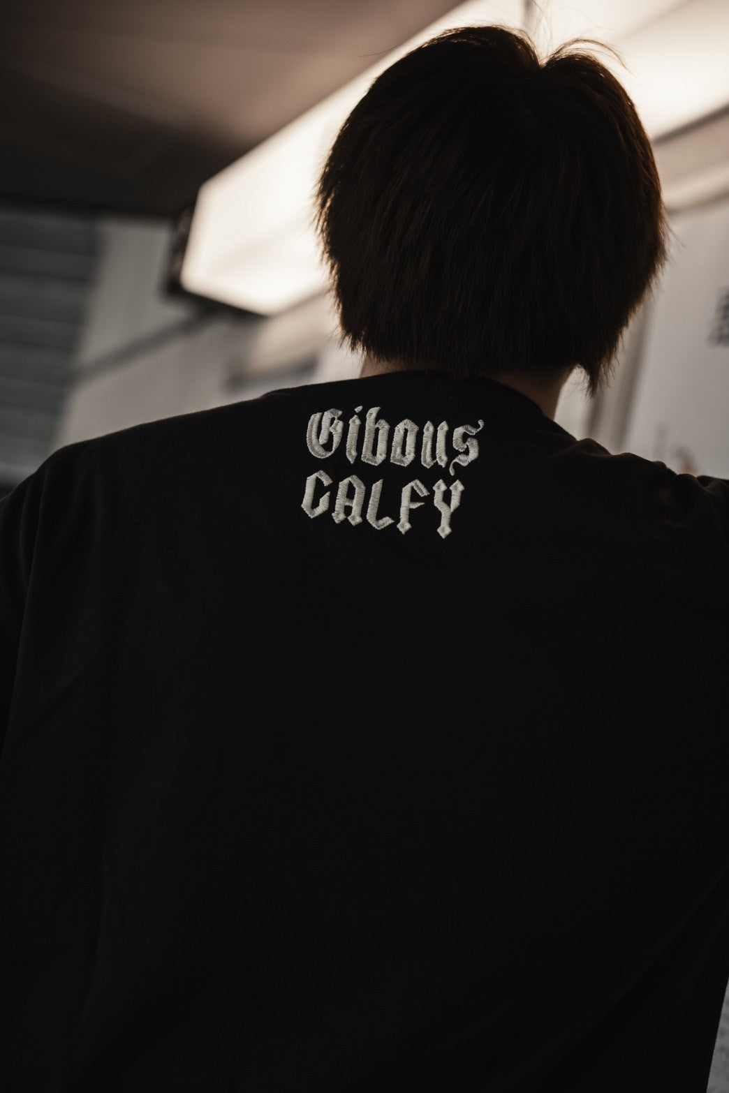 【再販】gibous×GALFY snake dog damage T shirt black