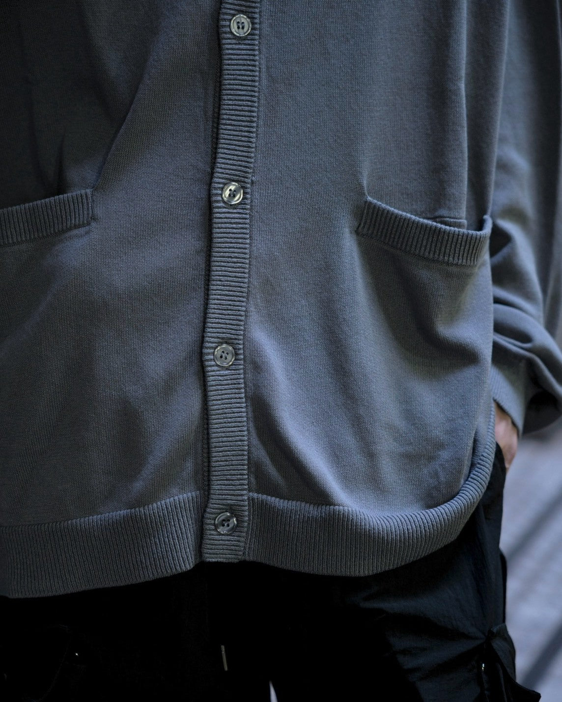 gibous centipede light cardigan gray
